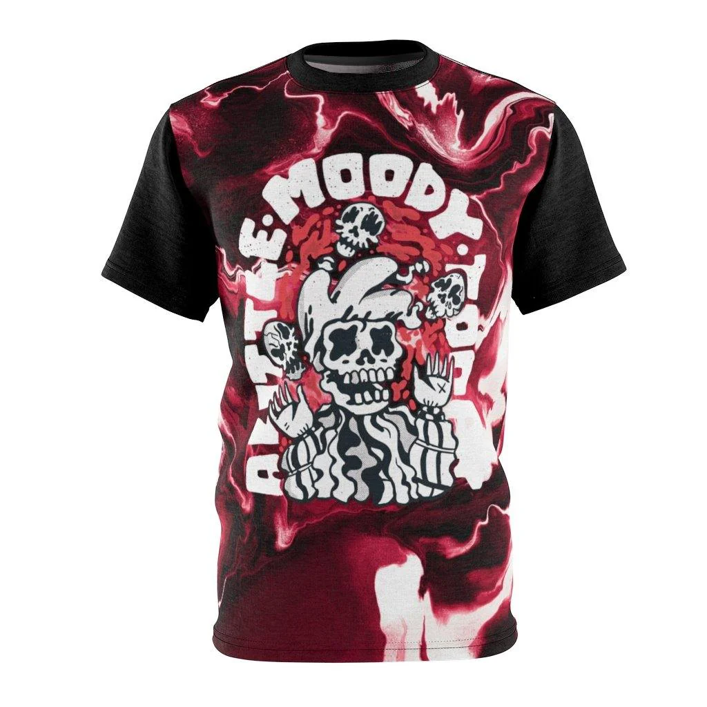 A Little Moody Today Skulls and Blood Unisex Tee