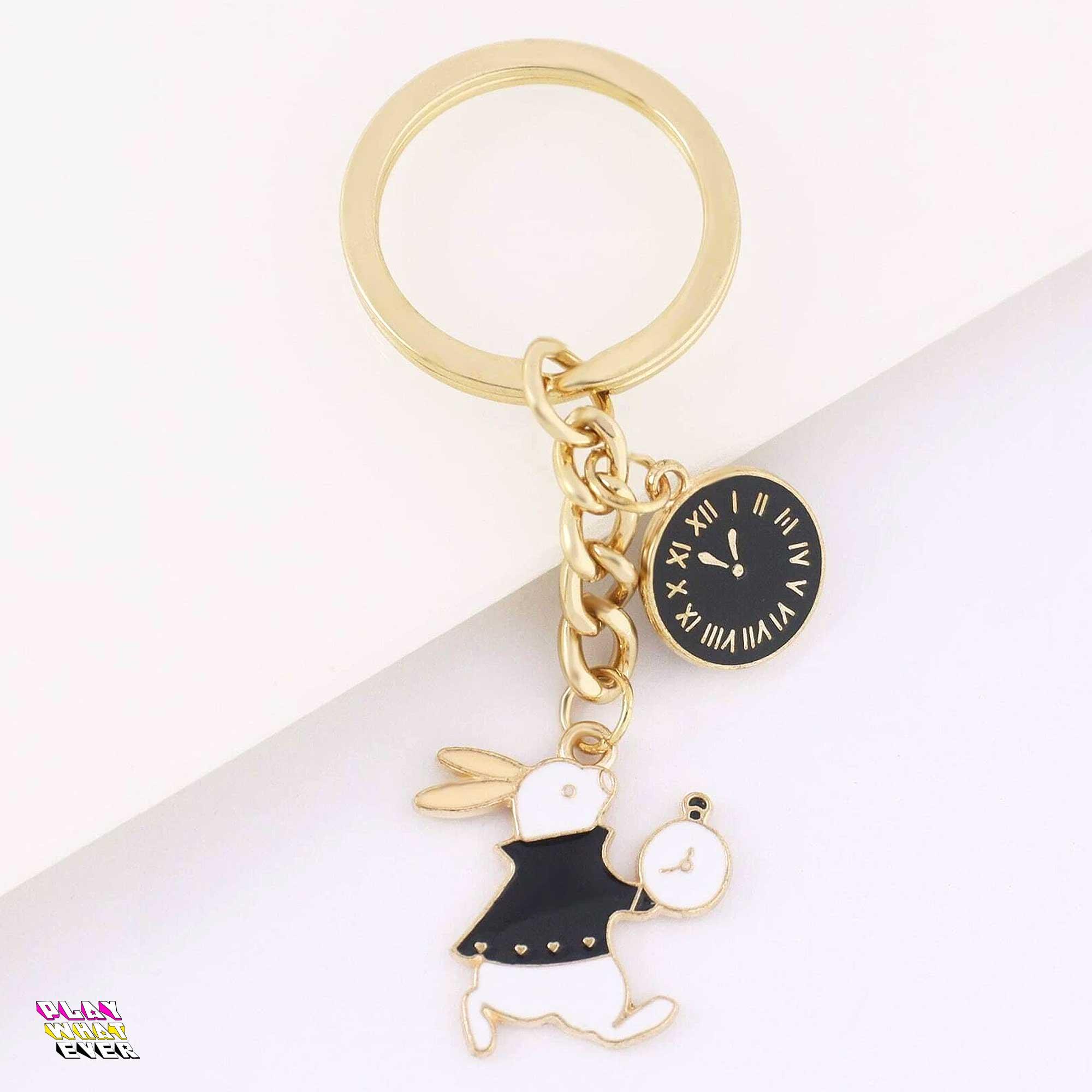 Alice in Wonderland Rabbit Run Keychain - Image 3