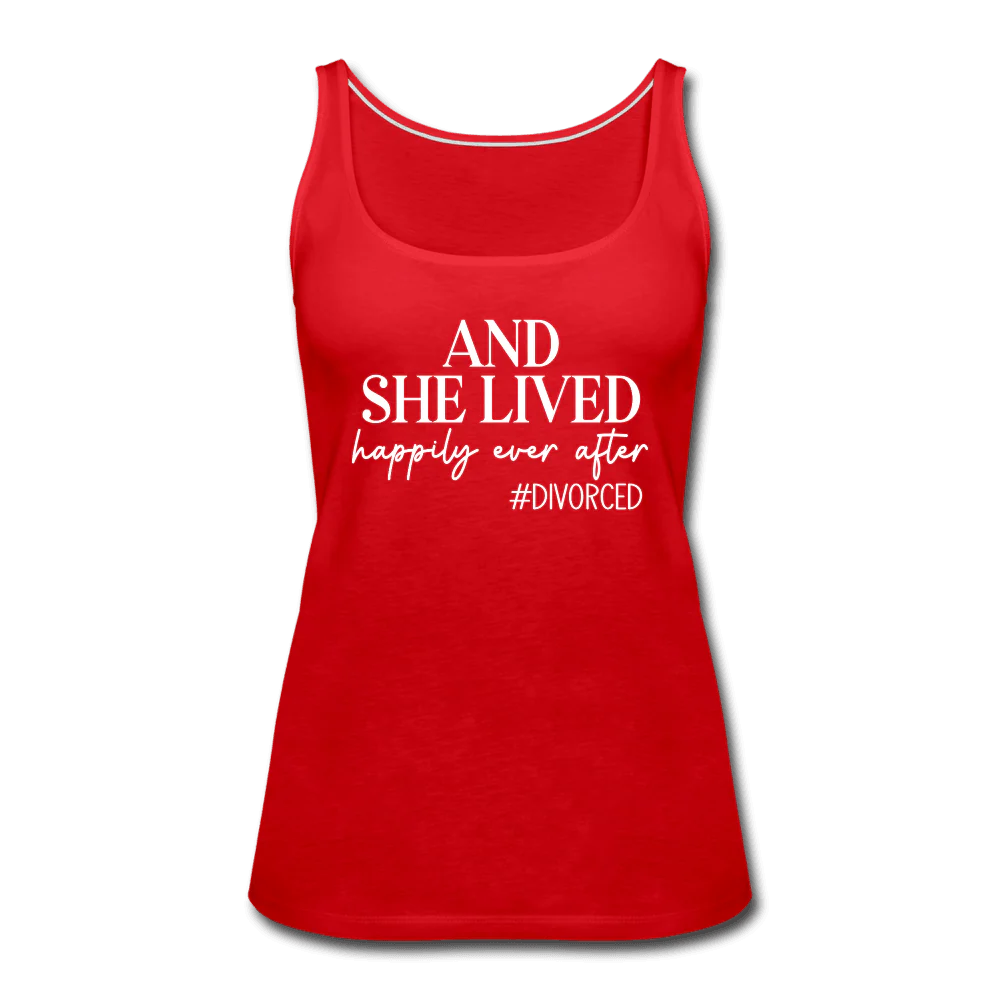 And She Lived Happily Ever After #Divorced Tank Top - Image 3