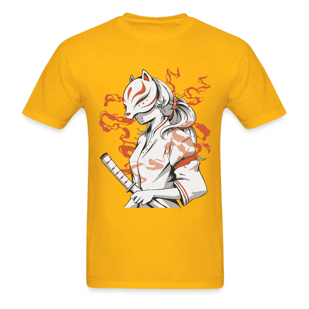 Anime Kitsune Ghost Samurai T-Shirt - Image 4