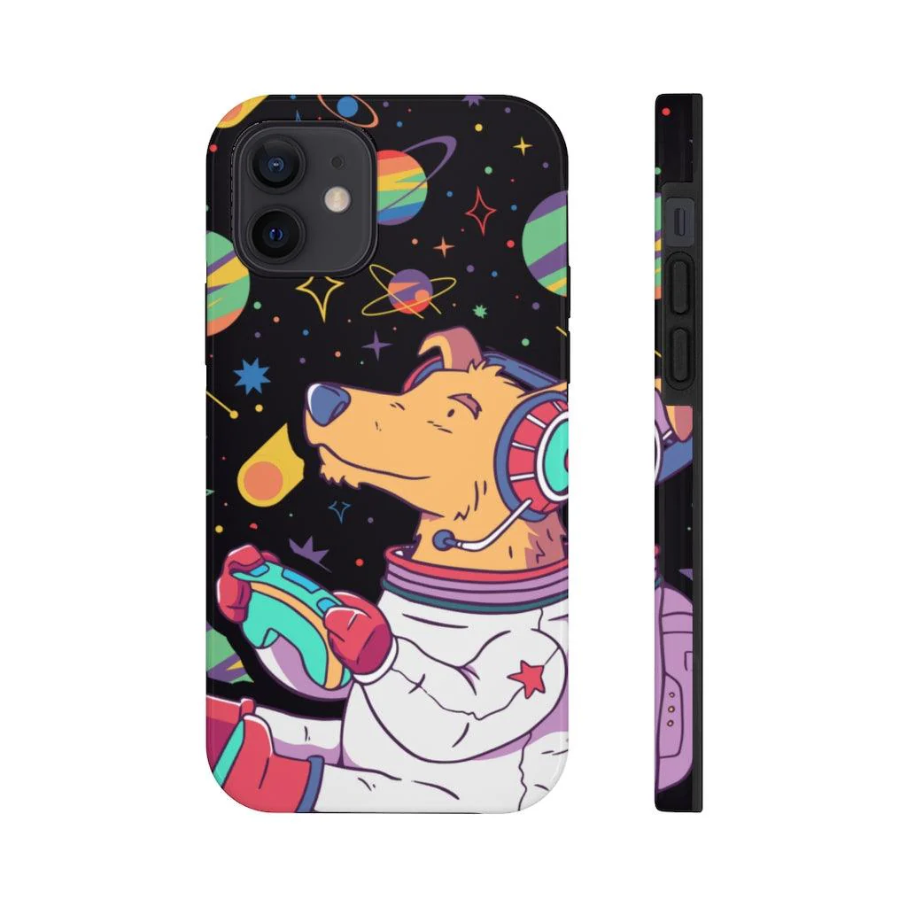 Astronaut Pup Gamer Tough Phone Case - Image 5