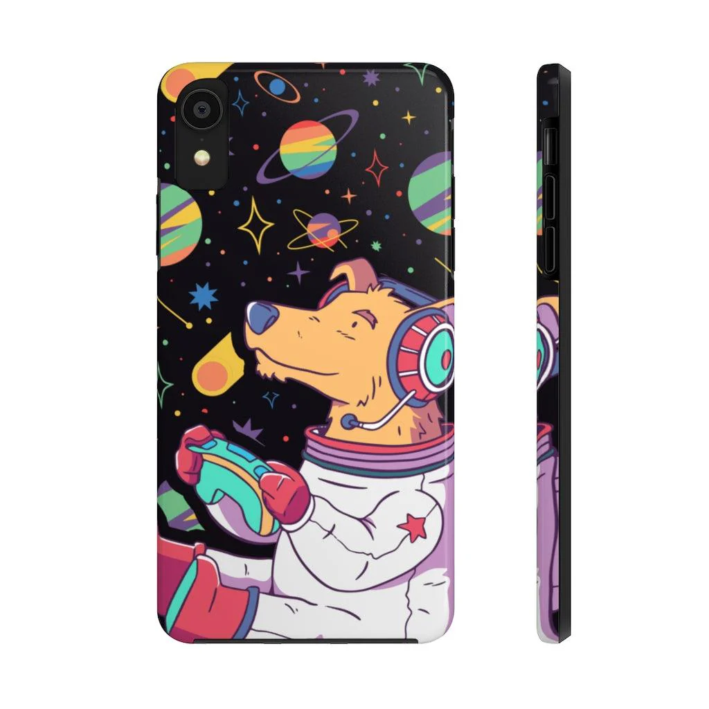 Astronaut Pup Gamer Tough Phone Case - Image 8