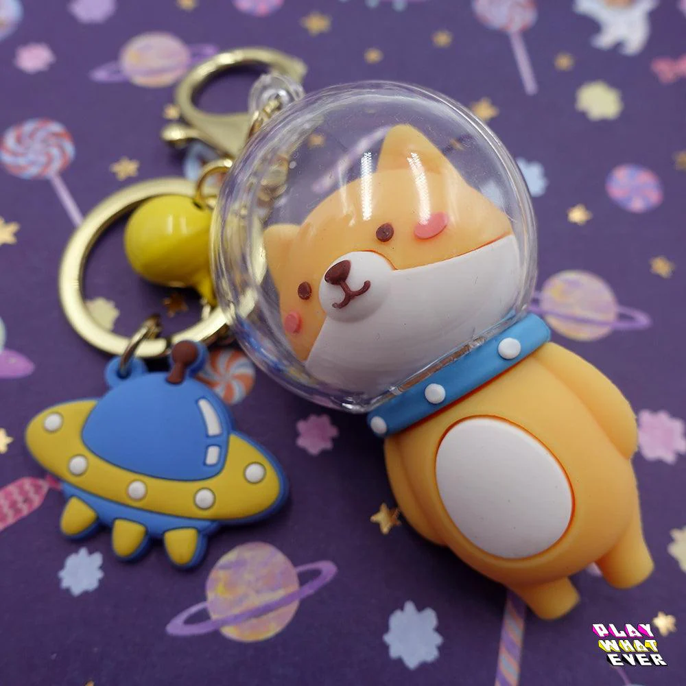 Astronaut Puppy Shiba Inu Dog Keychain - Image 3