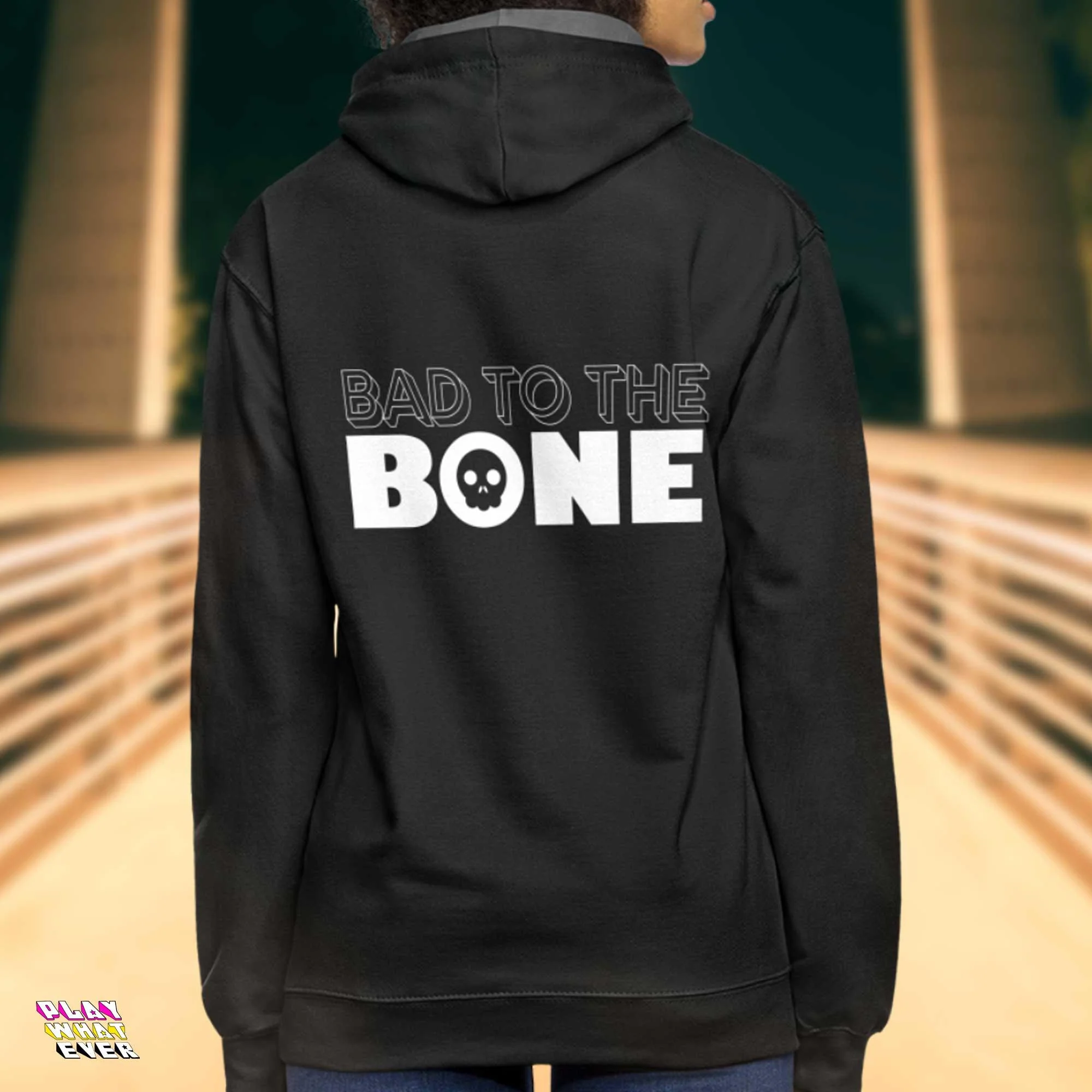 Bad to the Bone Contrast Hoodie - Image 3