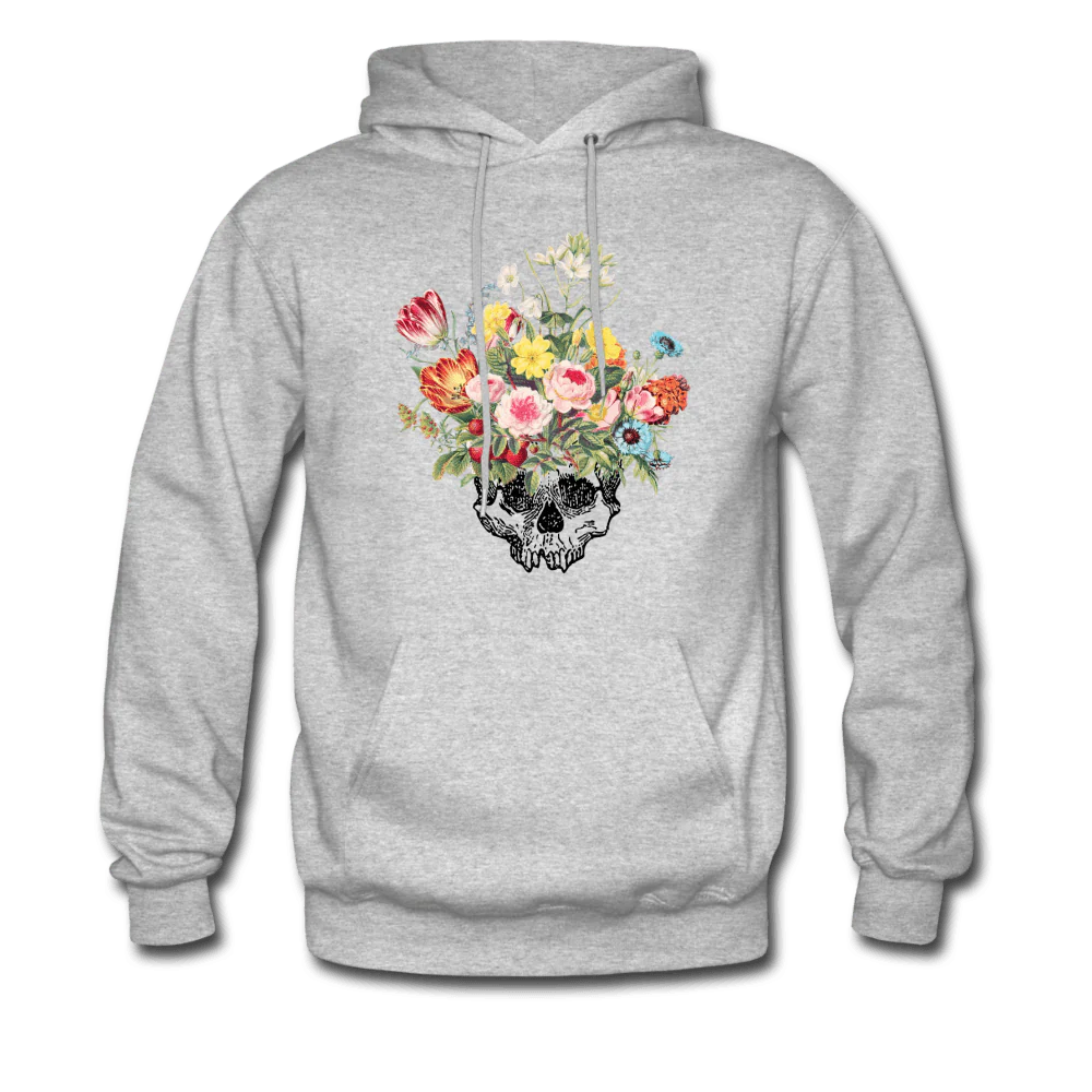 Beautiful Death Flowers & Skull Hoodie - Image 3