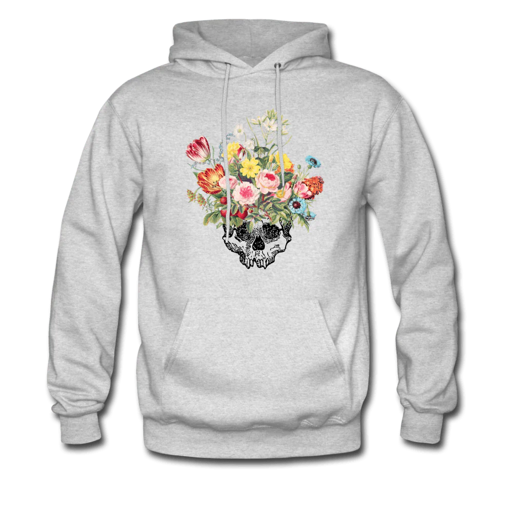 Beautiful Death Flowers & Skull Hoodie - Image 4