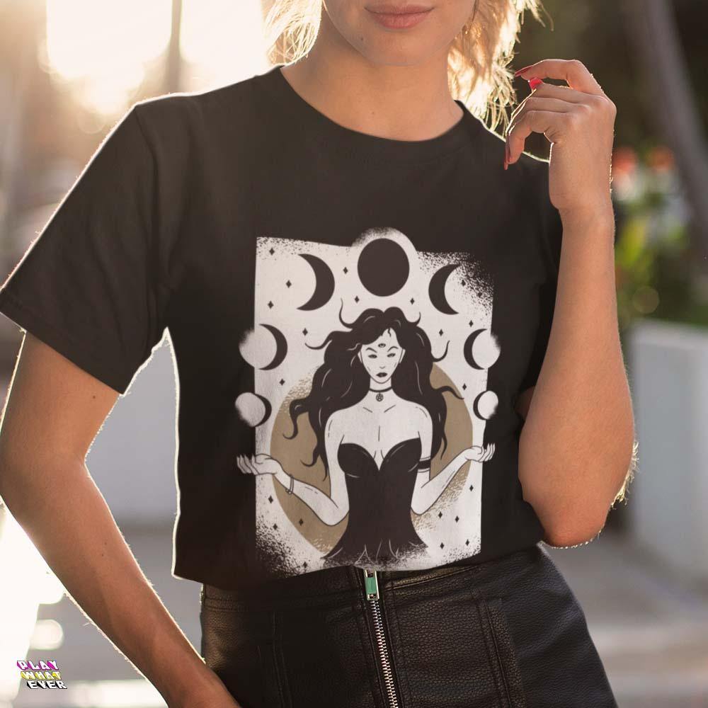 Black Moon Sorceress Unisex T-Shirt - Image 2