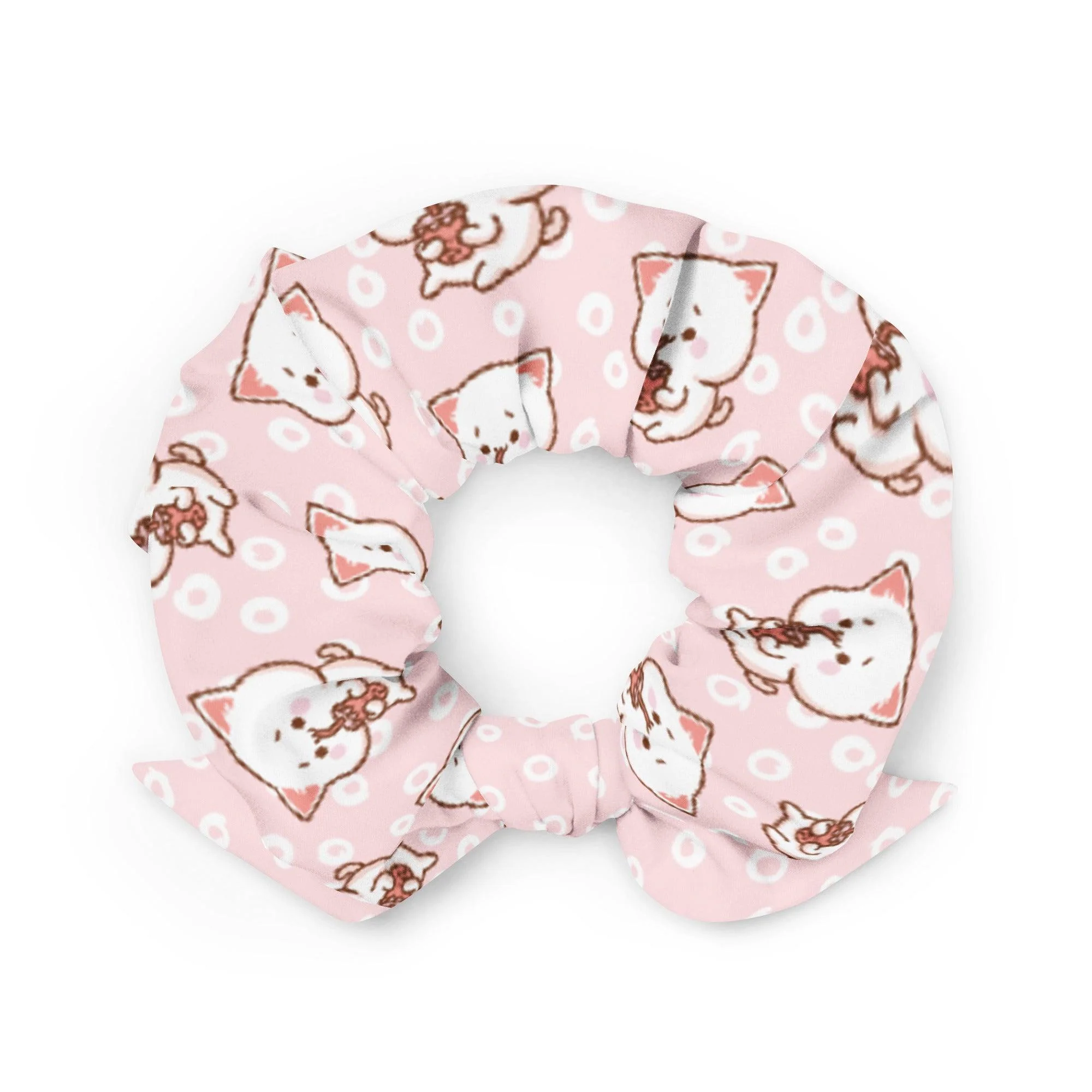 Boba Cat Bubble Tea Large Scrunchie - Image 4