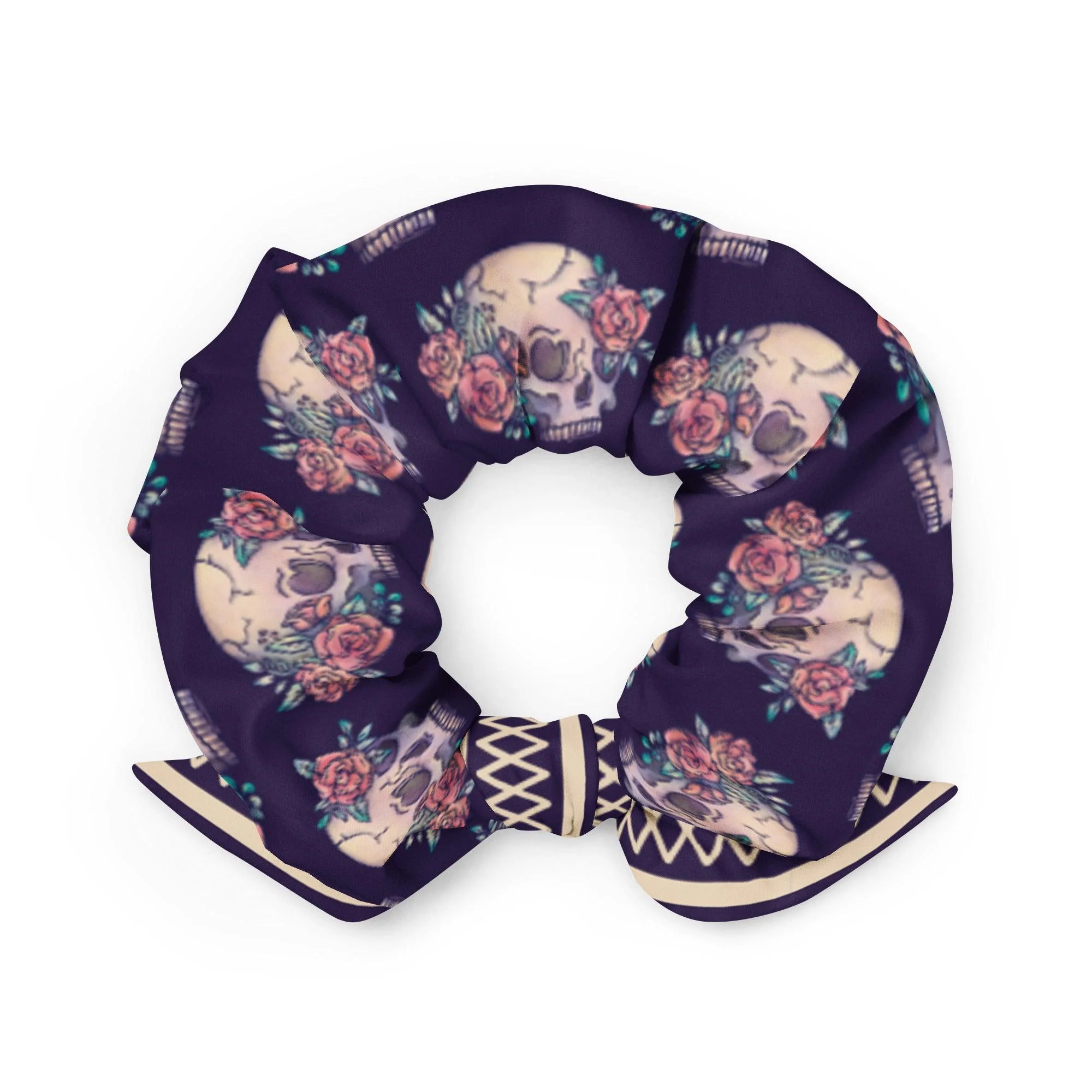 Bones and Roses Large Scrunchie - Image 4