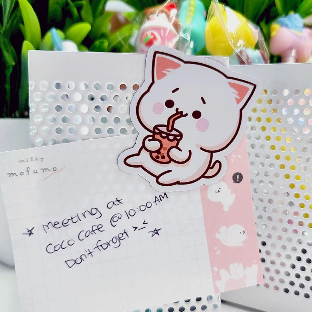 Bubble Tea Boba Cat Magnet - Image 3