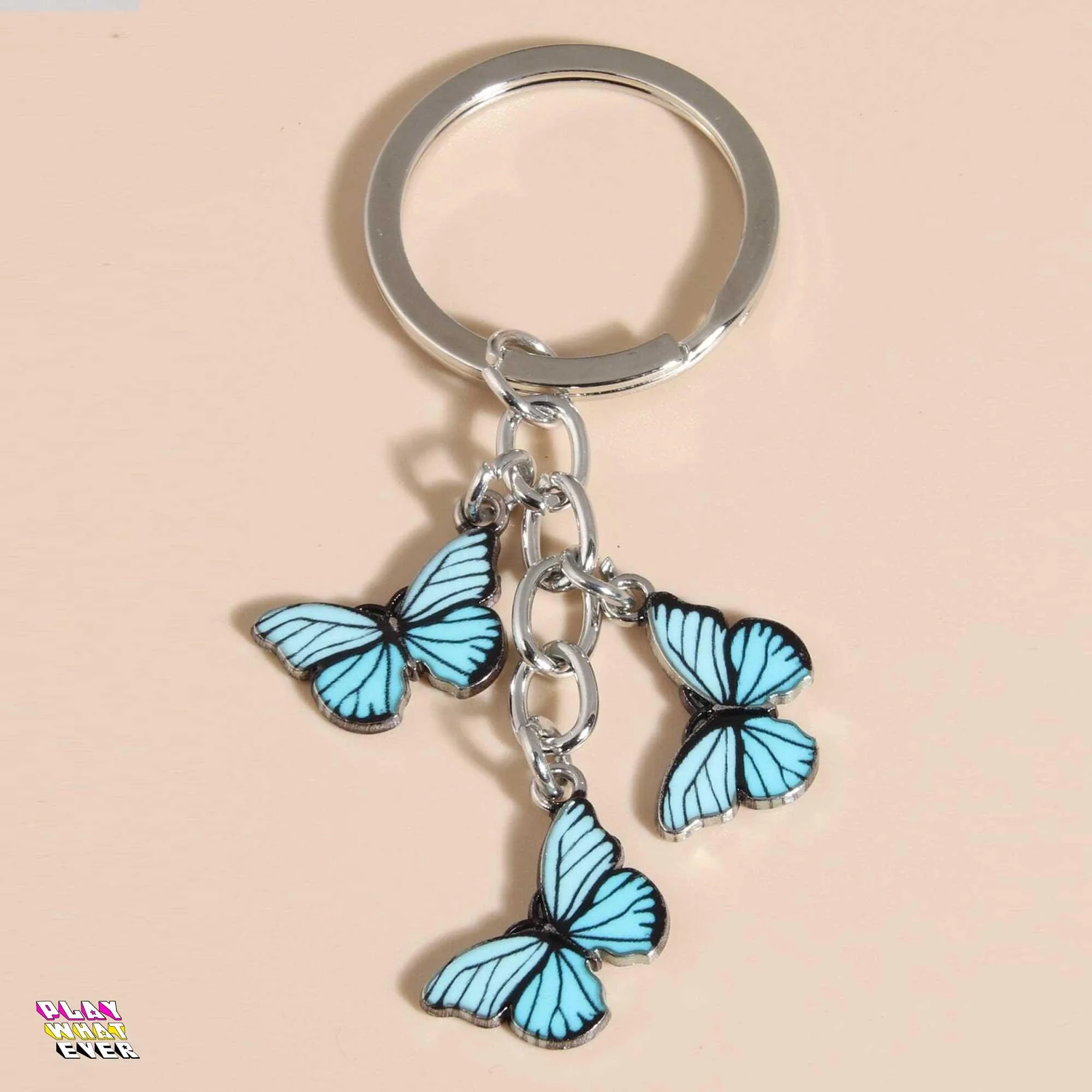 Butterfly Garden Blue Azure Keychain