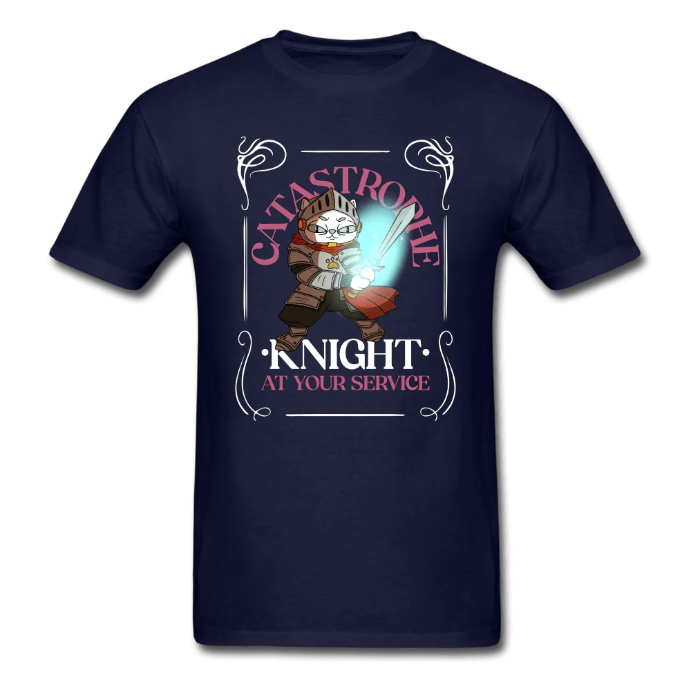 Catastrophe Knight At Your Service Cat Knight Shirt - Image 3