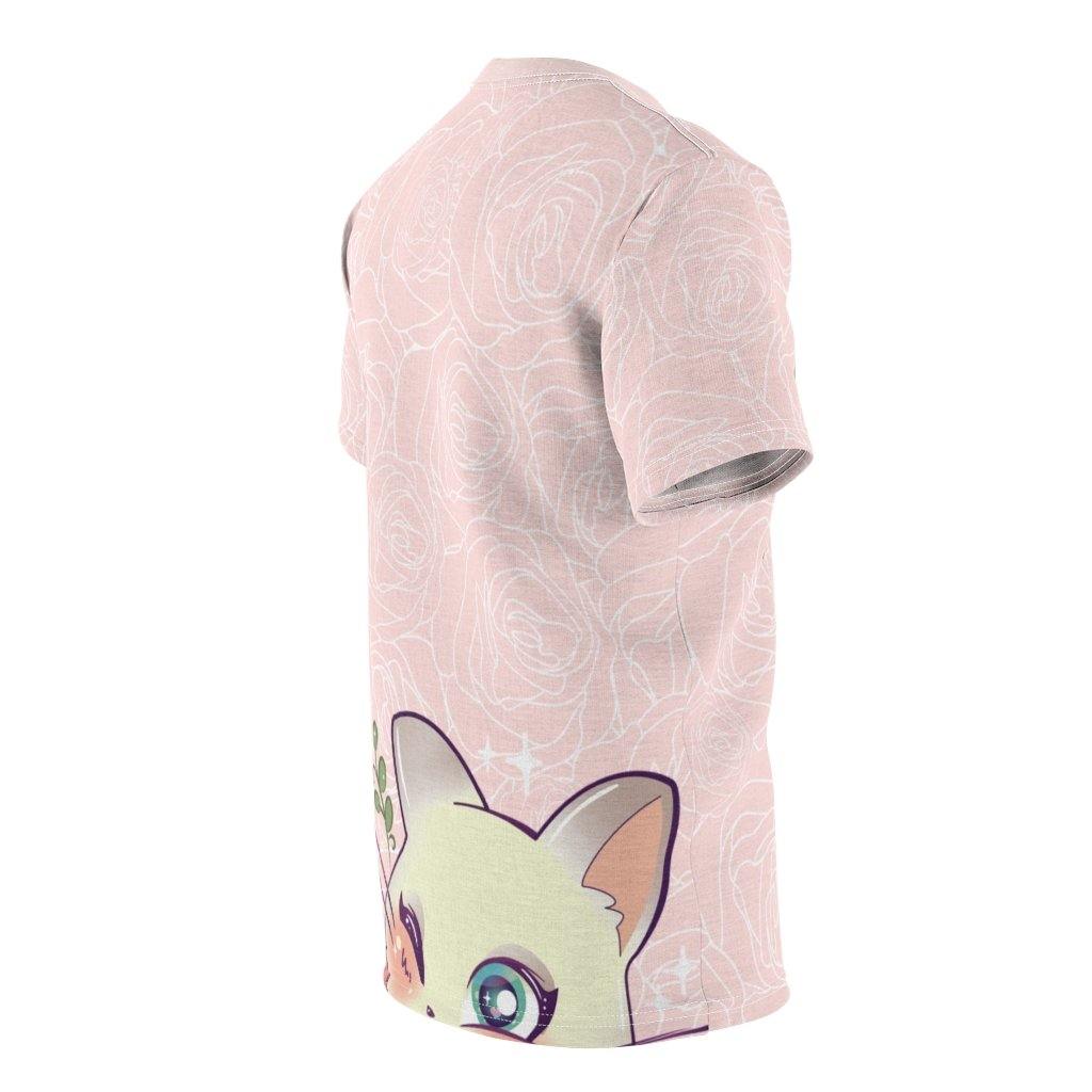 Cats and Roses Have Me Smiling Unisex AOP Tee - Image 5