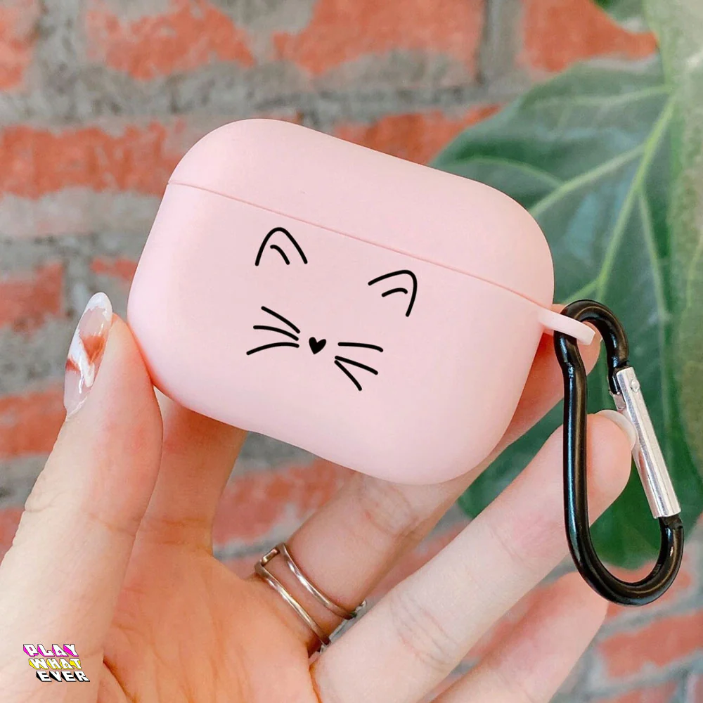 Chic Cat Pattern AirPods Case – Cute and Protective Accessory - Image 2
