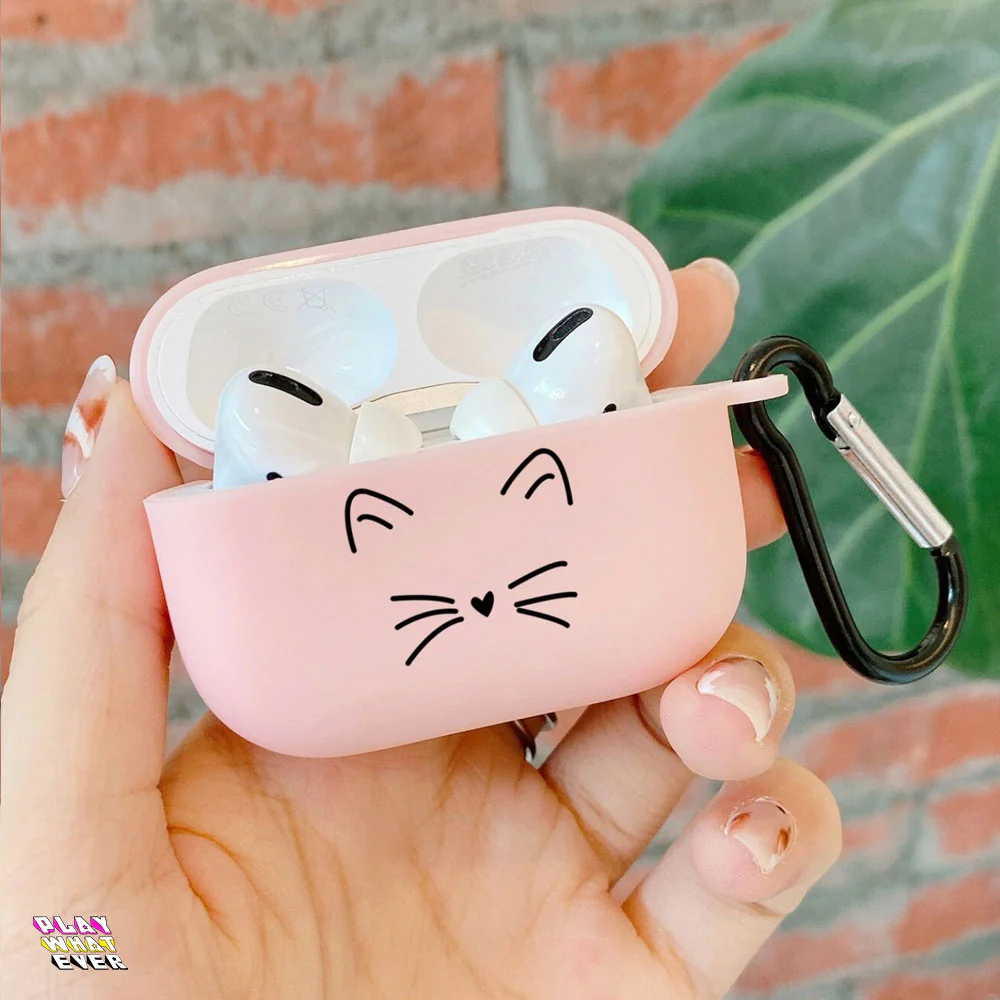 Chic Cat Pattern AirPods Case – Cute and Protective Accessory - Image 3