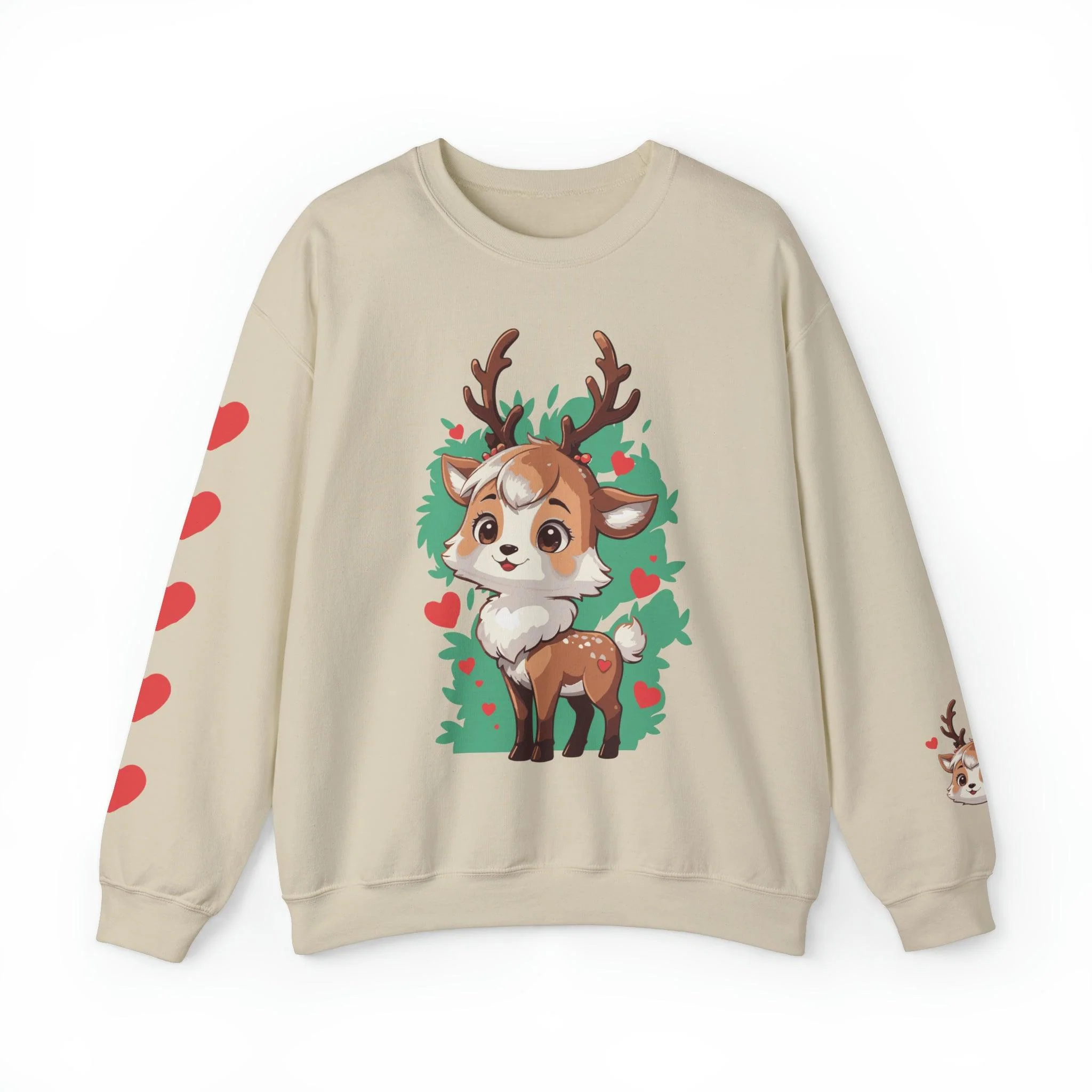 Cute Christmas Anime Reindeer Sweatshirt - Image 11