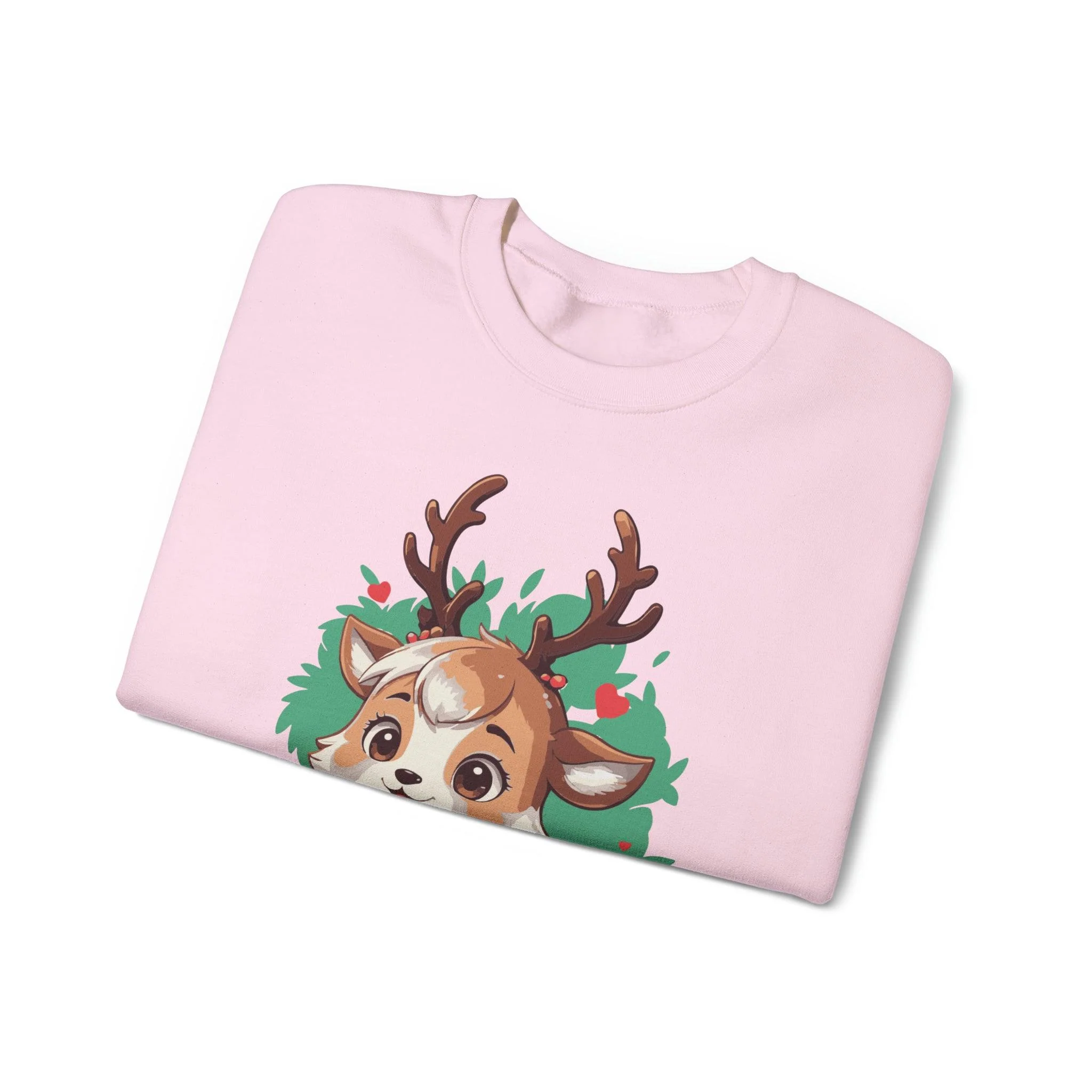 Cute Christmas Anime Reindeer Sweatshirt - Image 4