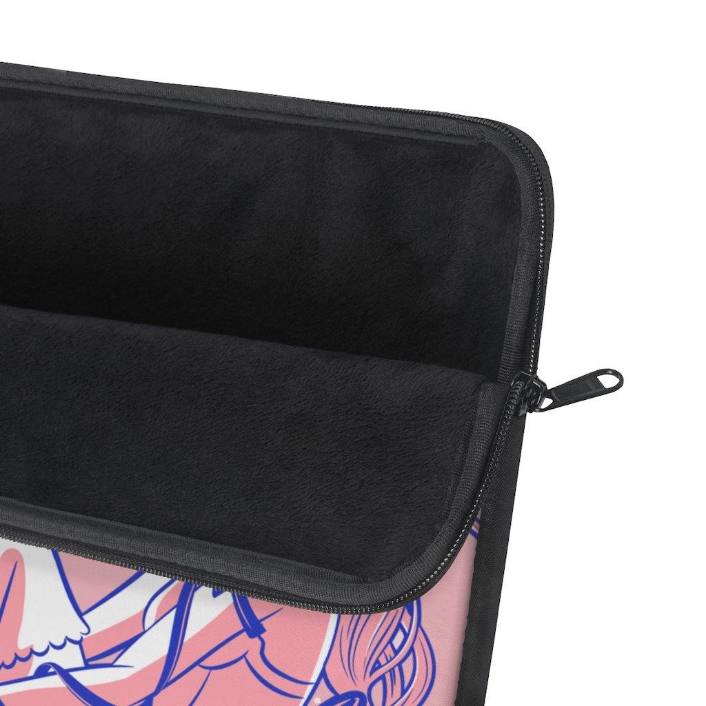 Cute Pink Anime Girl and Cat Laptop Sleeve - Image 6