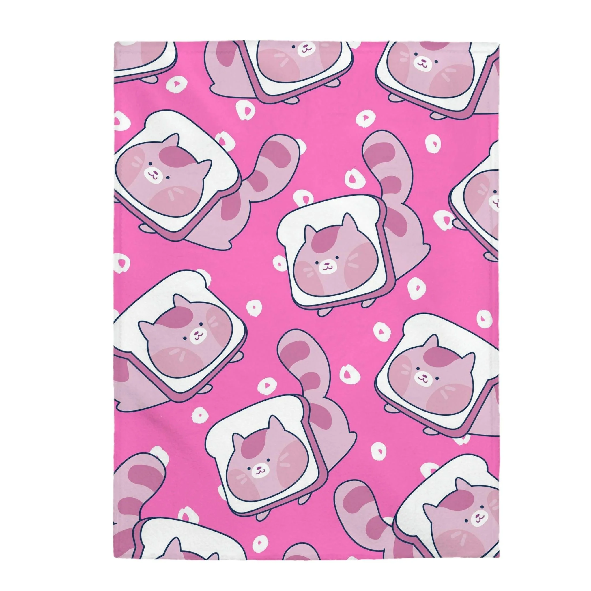 Cute Toast Kitten Velveteen Plush Blanket - Image 6