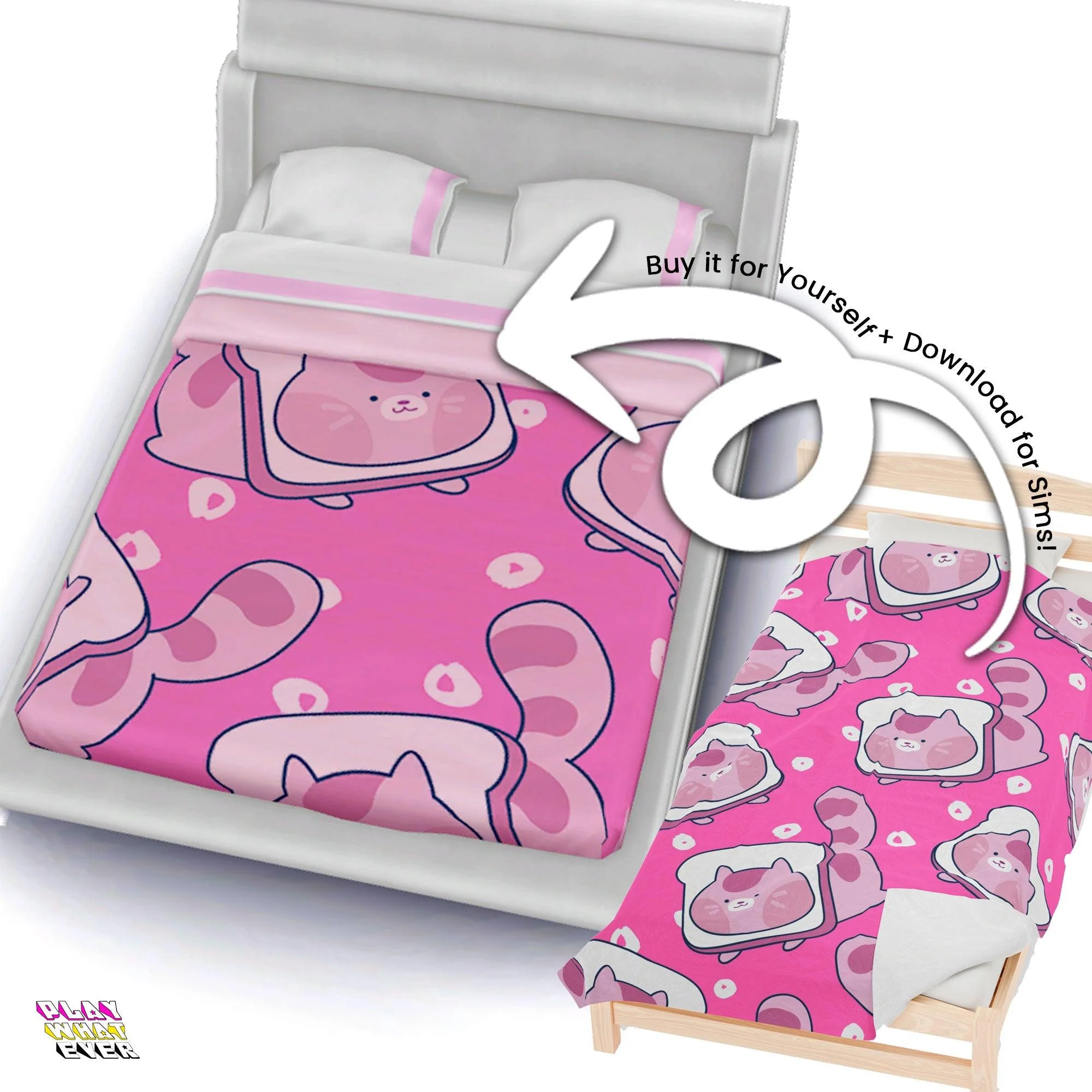 Cute Toast Kitten Velveteen Plush Blanket - Image 7