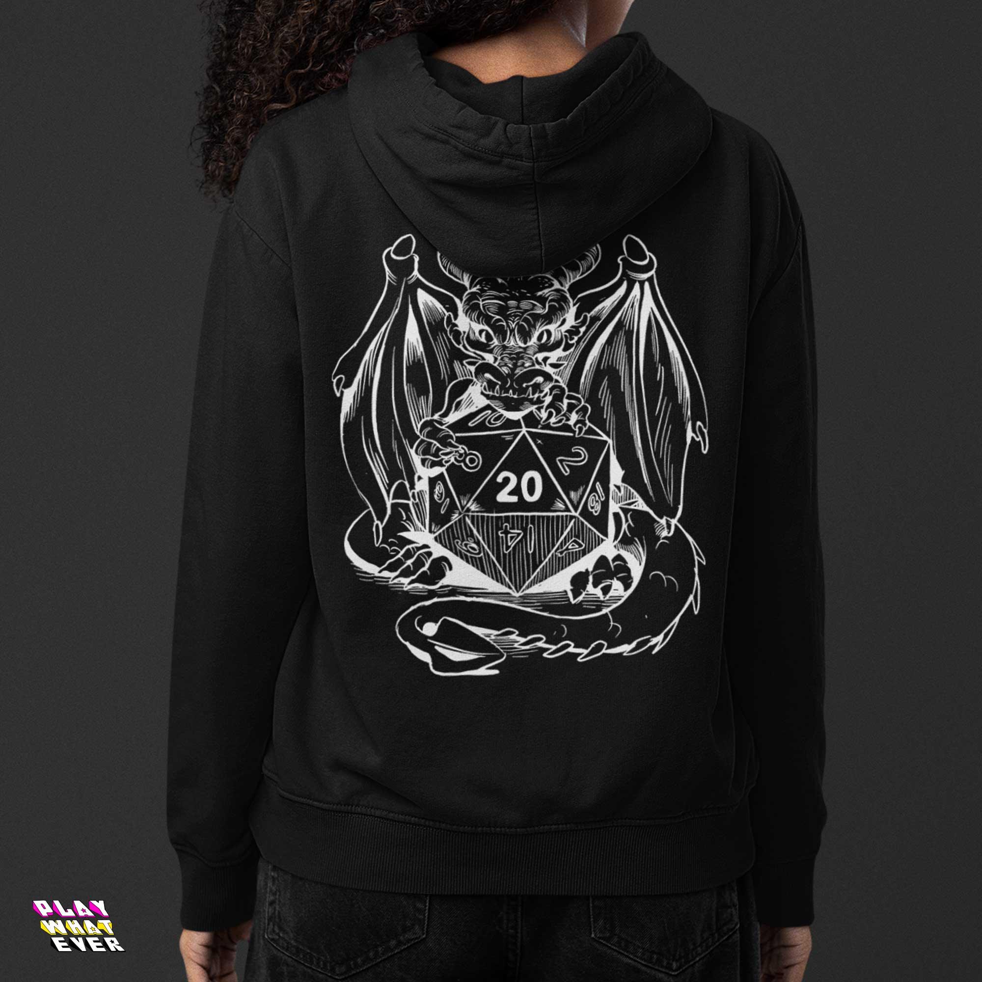 Dragon Roll Spell Unisex Long Sleeve Hoodie - Image 3