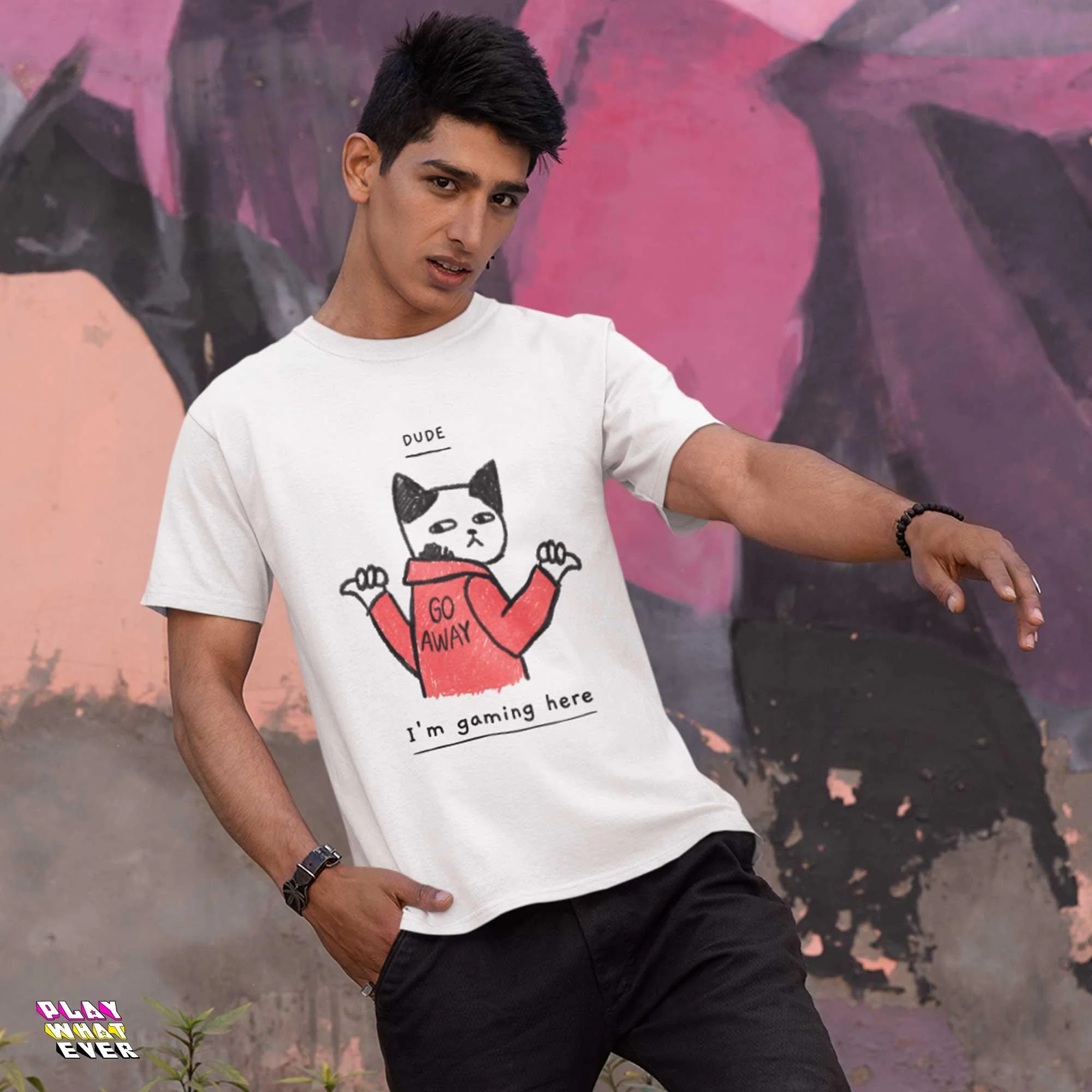 Dude I'm Gaming Here Cool Cute Unisex T-Shirt - Image 3