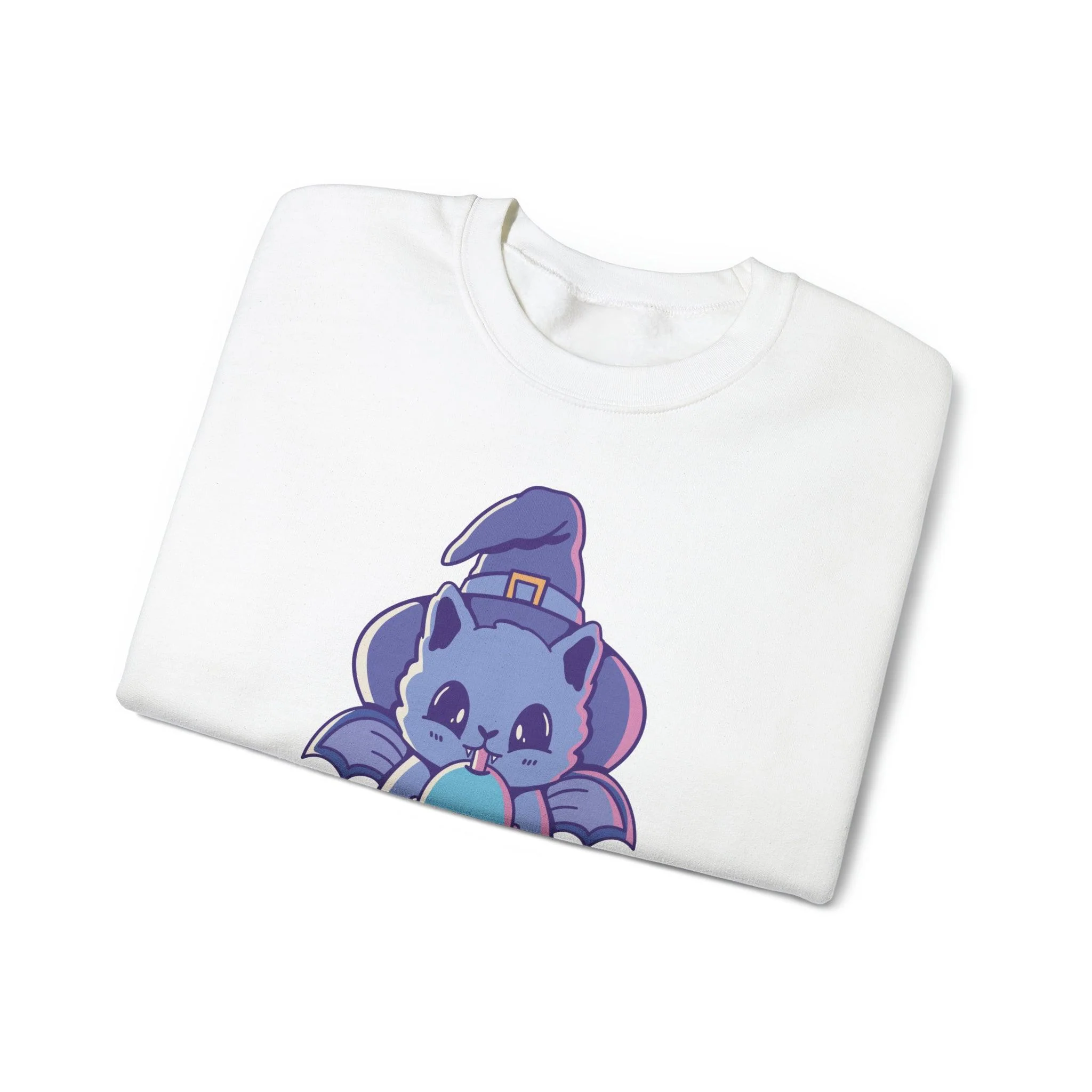 Eyeball Bubble Tea Witch Cat Sweatshirt - Image 4