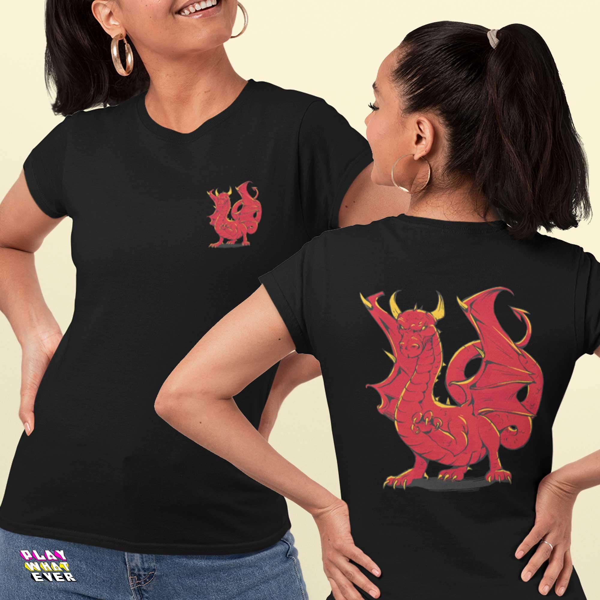 Flaming Dragon Unisex T-Shirt - Image 2