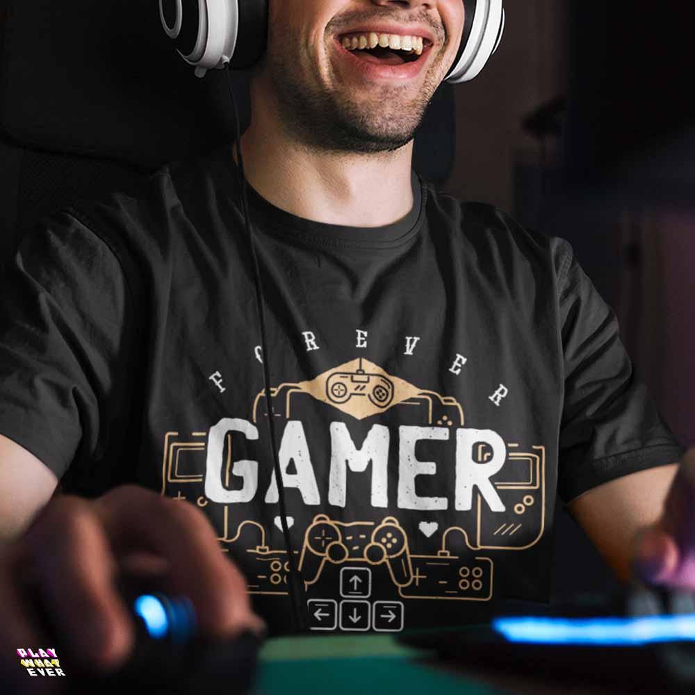 Forever Gamer Retro Gaming T-Shirt - Image 2