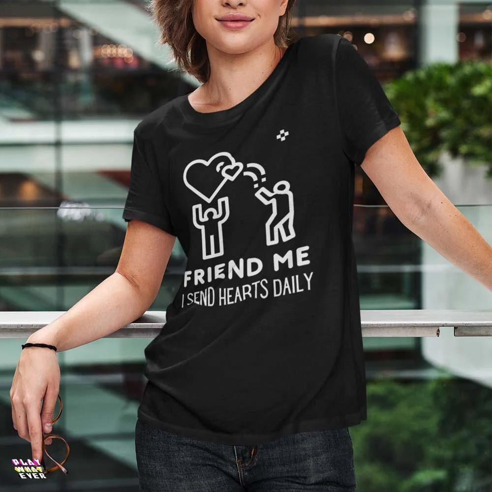 Friend Me I Send Hearts Daily Ultra Cotton T-Shirt - Image 3