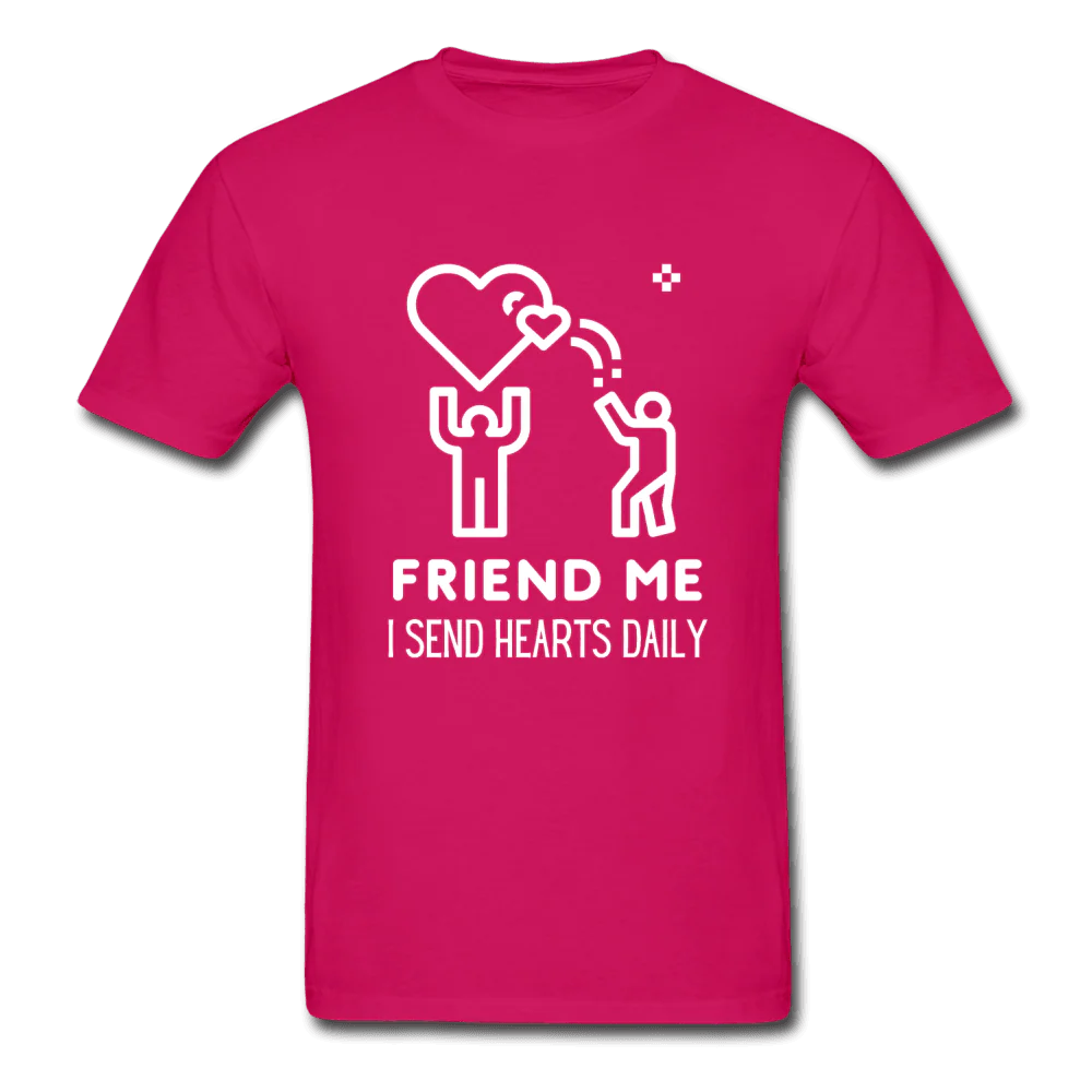 Friend Me I Send Hearts Daily Ultra Cotton T-Shirt - Image 4