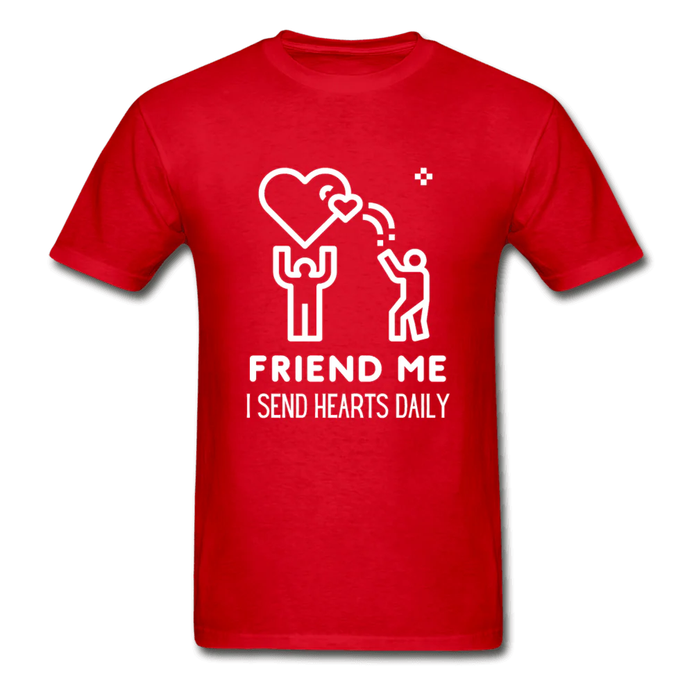 Friend Me I Send Hearts Daily Ultra Cotton T-Shirt - Image 8