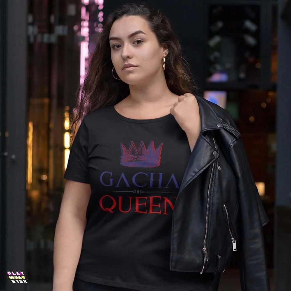 Gacha Queen Crowned Unisex Gamer T-Shirt - Image 2