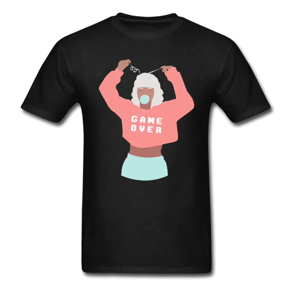Game Over Bubble Gum Girl Ultra Cotton Unisex Gamer T-Shirt - Image 8