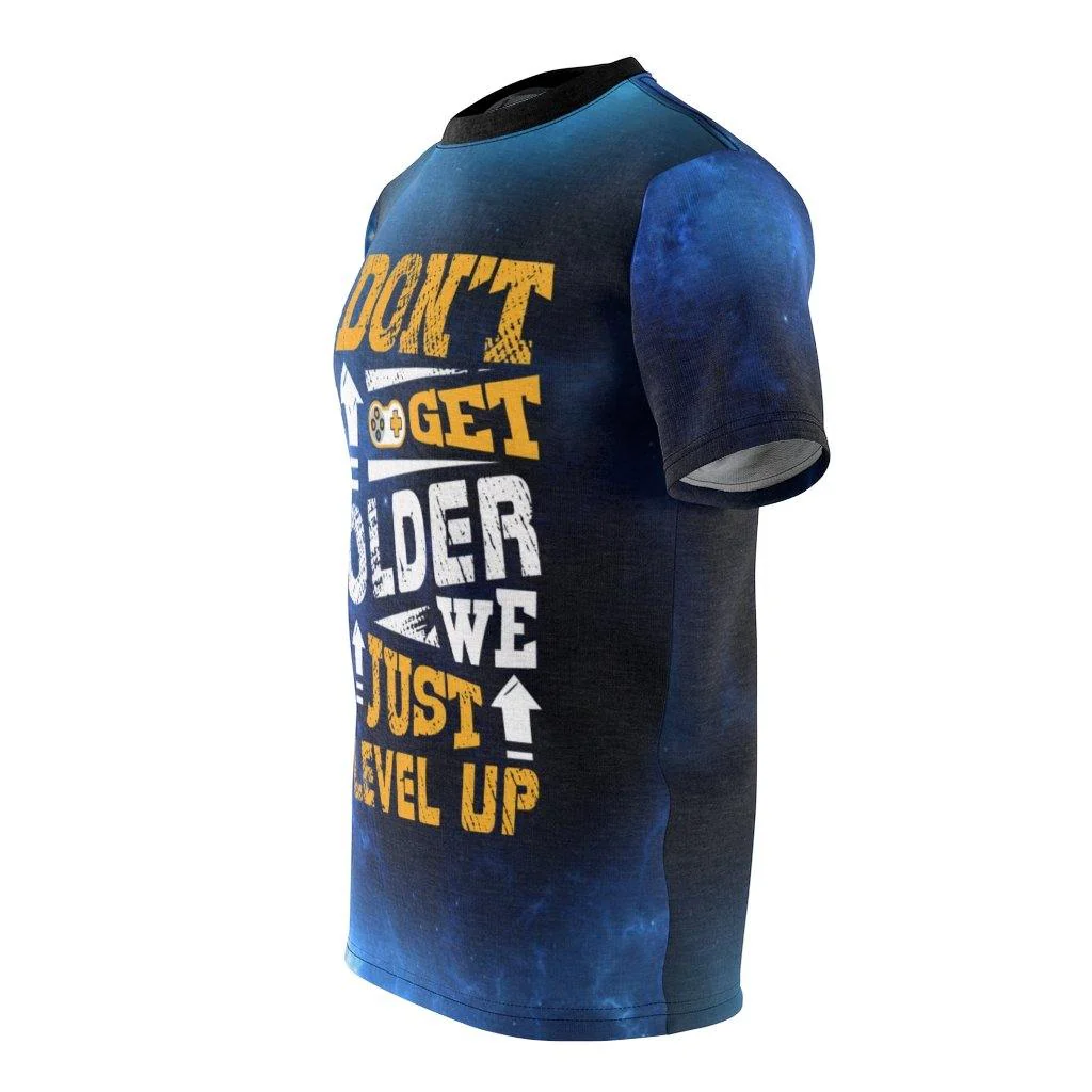Gamers Don't Get Older We Just Level Up Unisex AOP Tee - Image 5