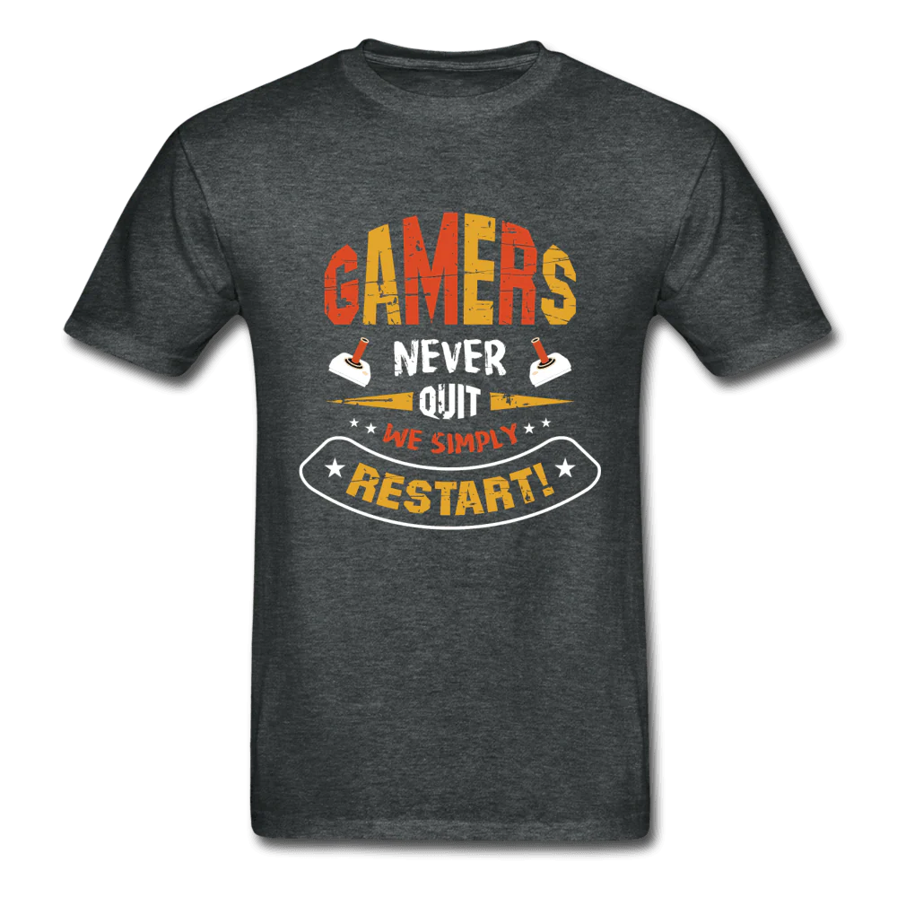 Gamers Never Quit We Simply Restart Ultra Cotton T-Shirt - Image 4