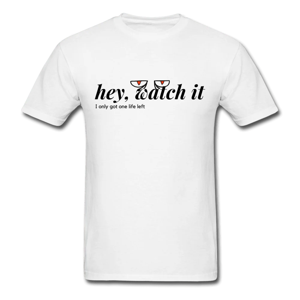 Hey Watch It I Only Got 1 Life Left Funny Unisex Gamer T-Shirt - Image 4