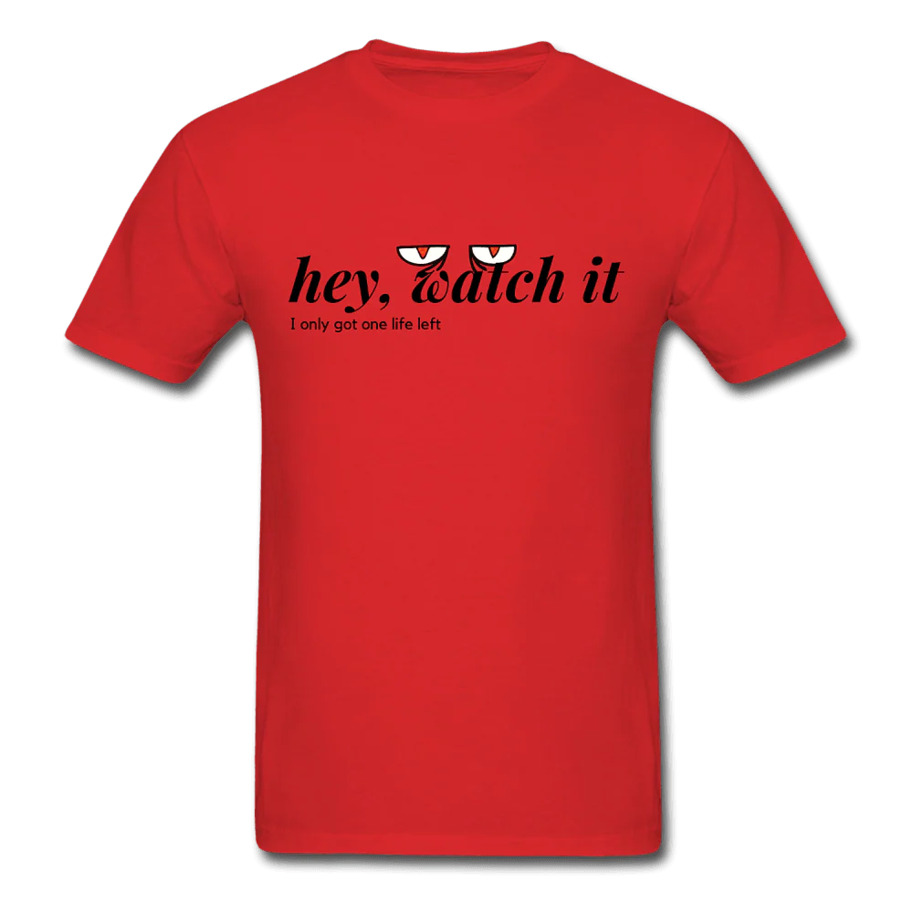 Hey Watch It I Only Got 1 Life Left Funny Unisex Gamer T-Shirt - Image 6