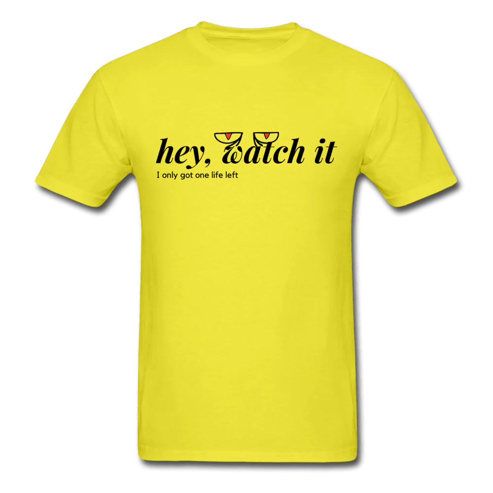 Hey Watch It I Only Got 1 Life Left Funny Unisex Gamer T-Shirt - Image 8