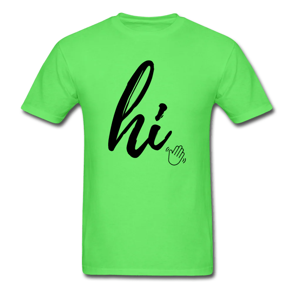 Hi *Wave* Cute Emoticon Unisex T-Shirt - Image 5