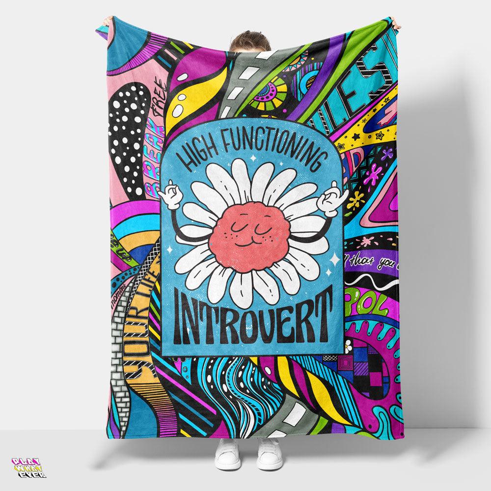 High Functioning Introvert Plush Blanket