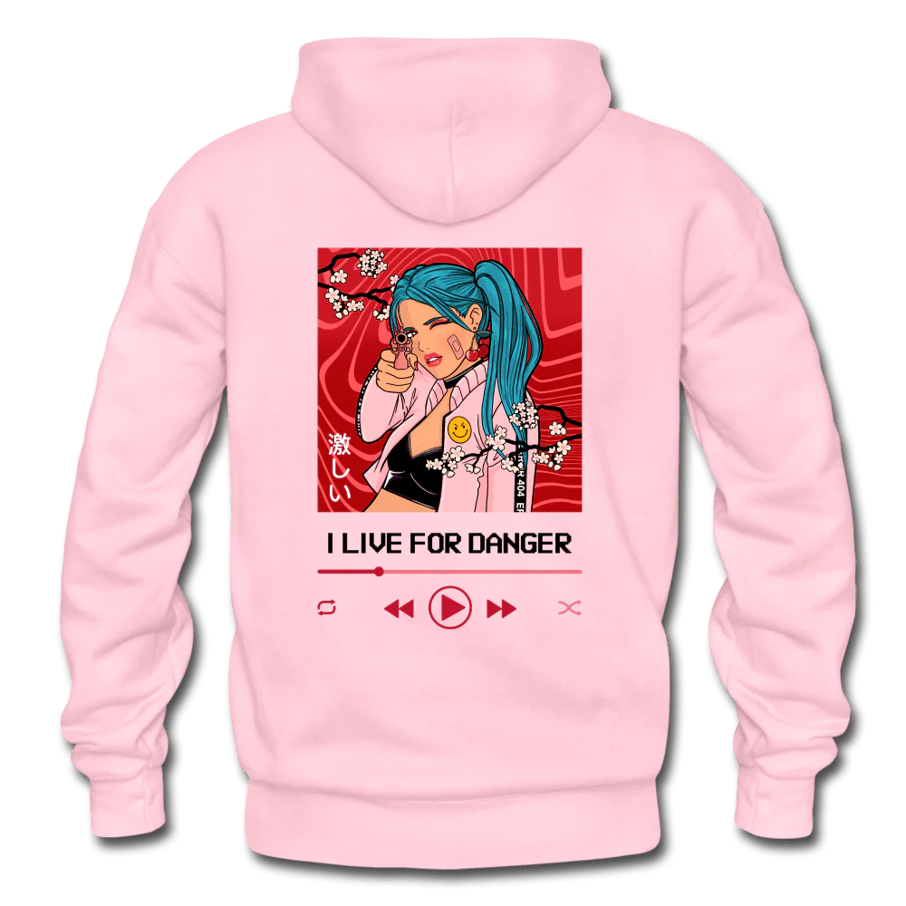 I Live for Danger Anime Girl Hoodie