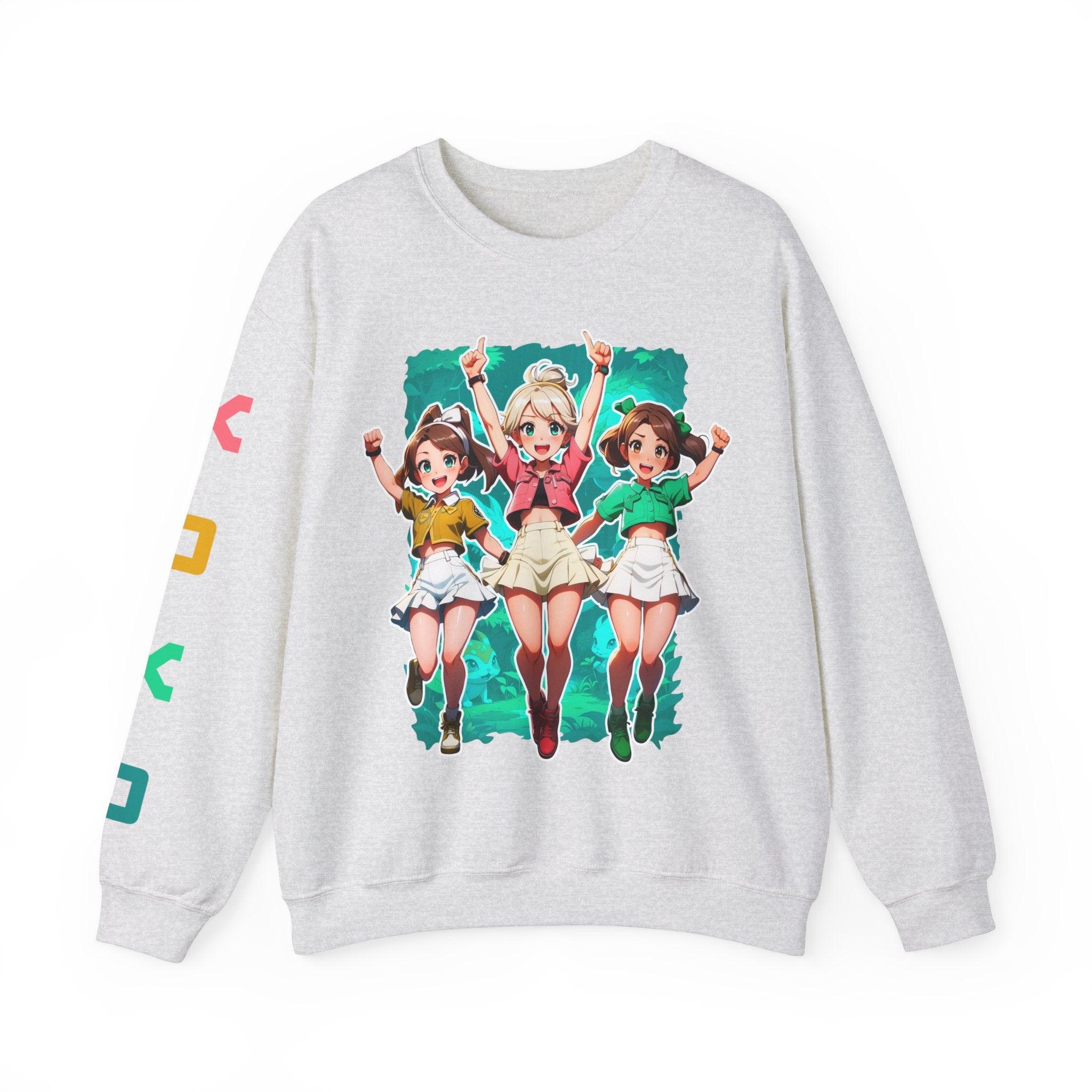 It's Go Time! Anime Girls Cheerful Sweatshirt - Image 4