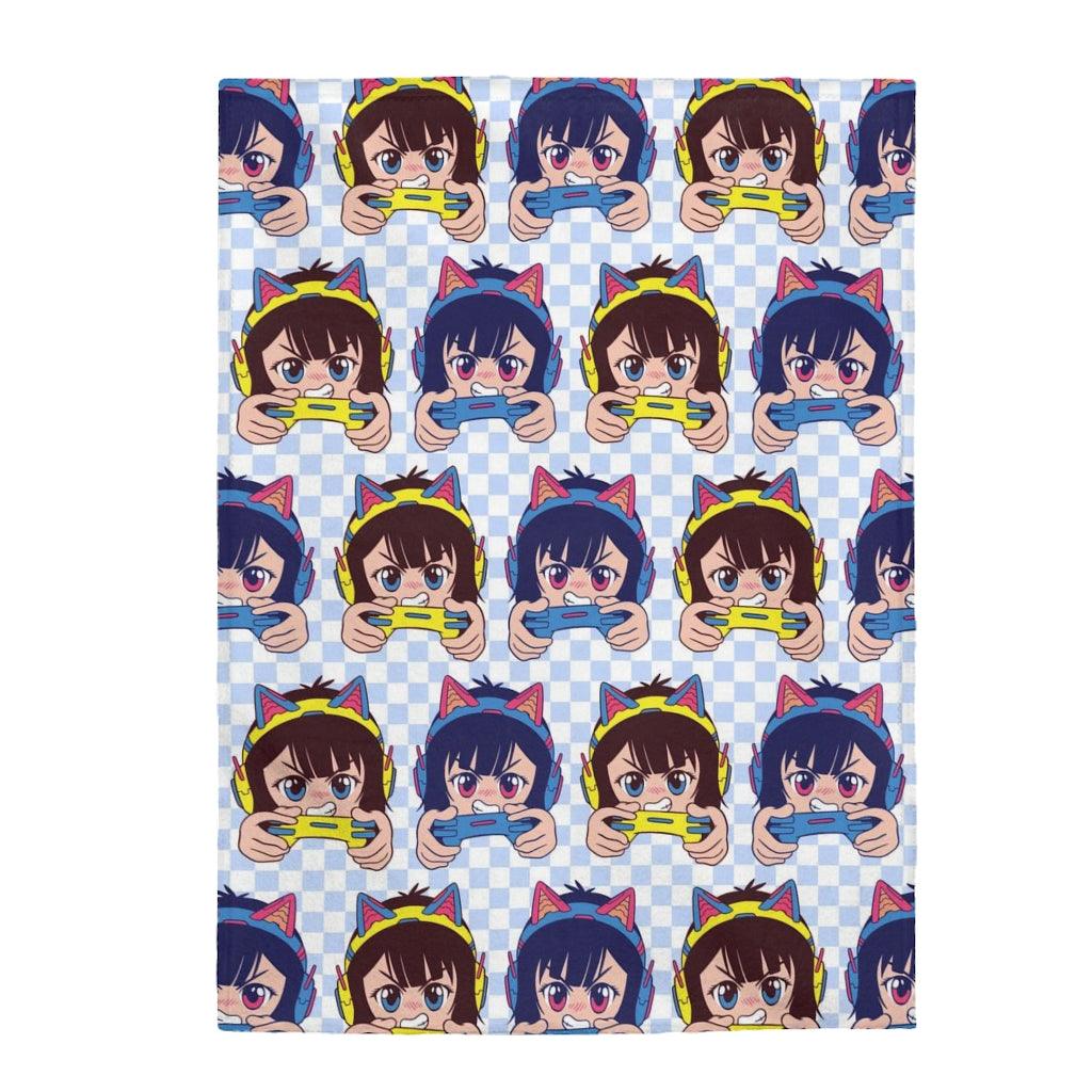 Kawaii Gamer Girl Cat Headphones Blanket - Image 7
