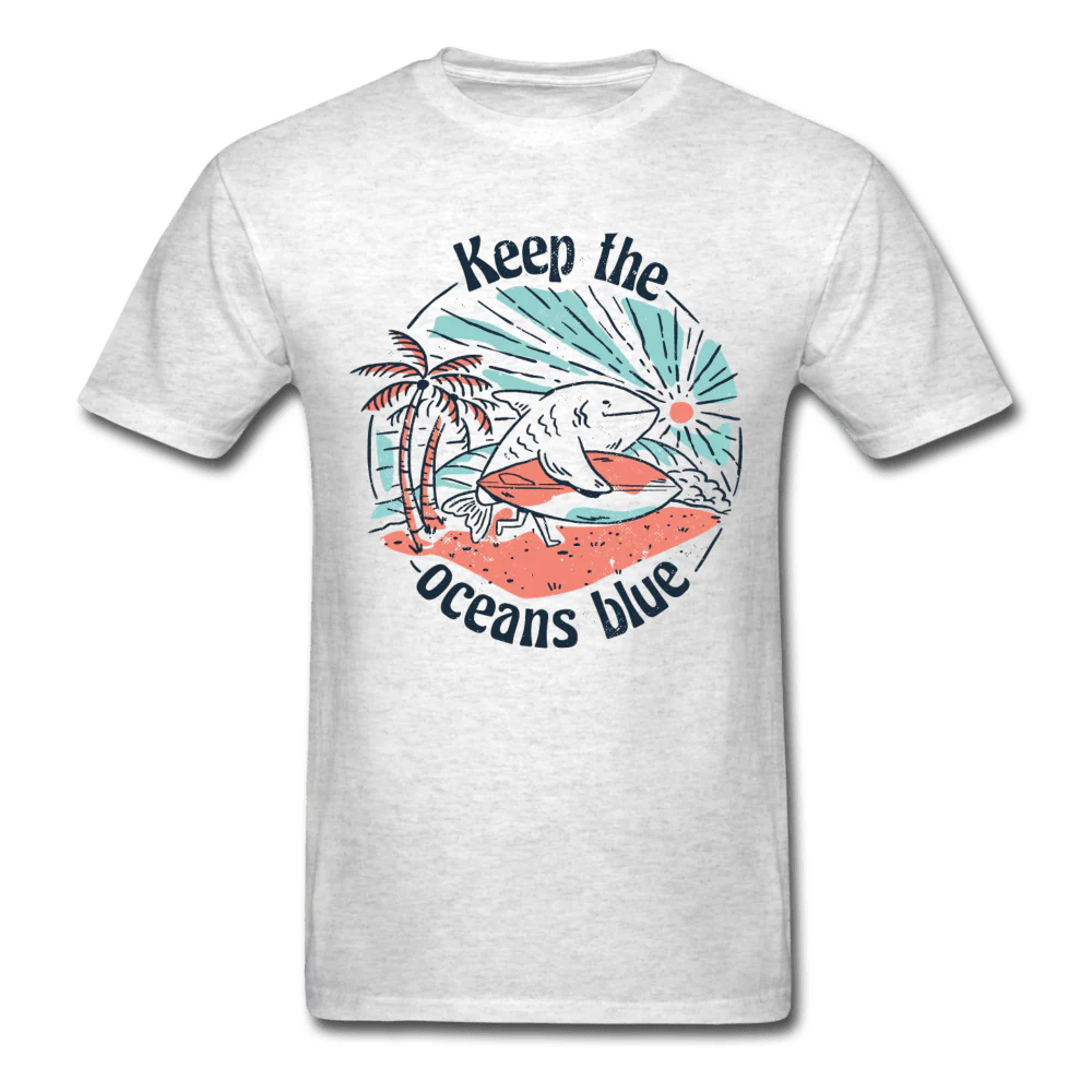 Keep the Oceans Blue Surfing Unisex T-Shirt - Image 3