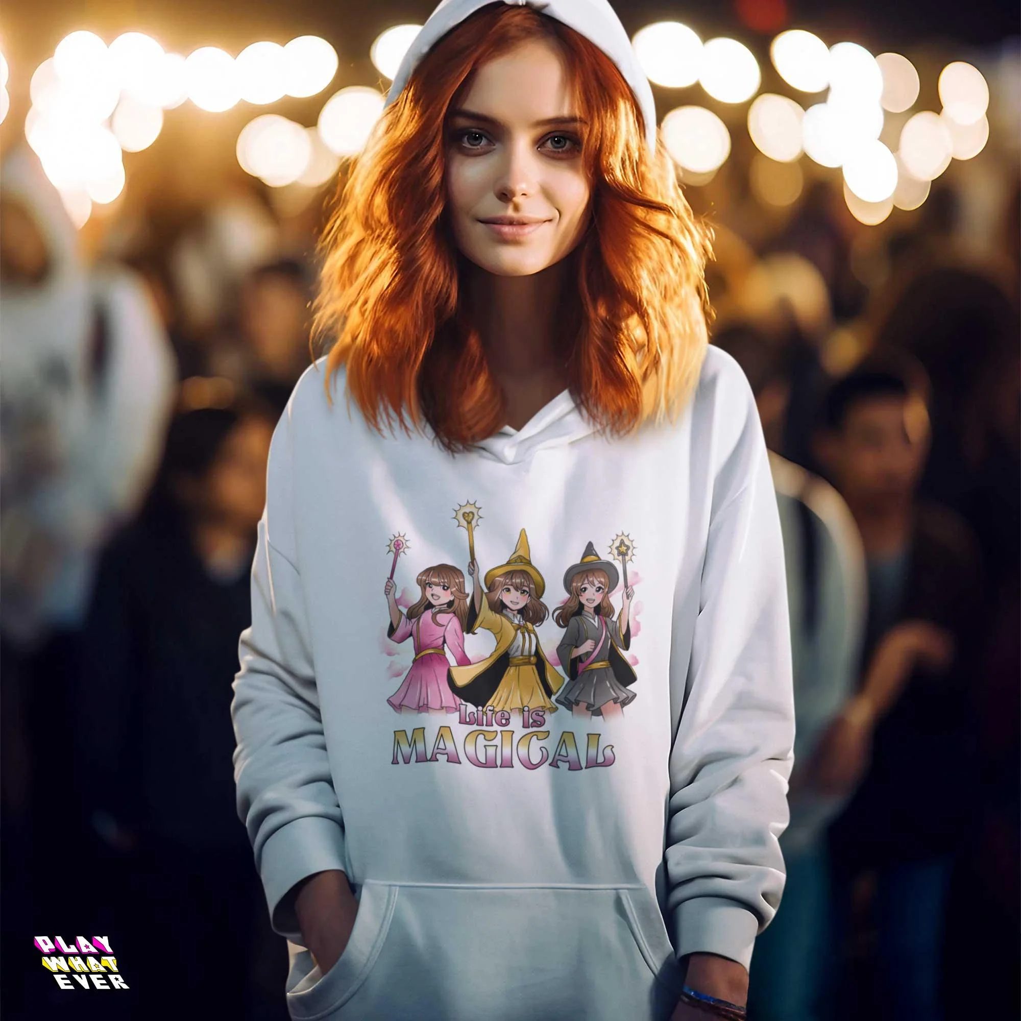 Life is Magical Anime Magical Girl Hoodie - Image 2