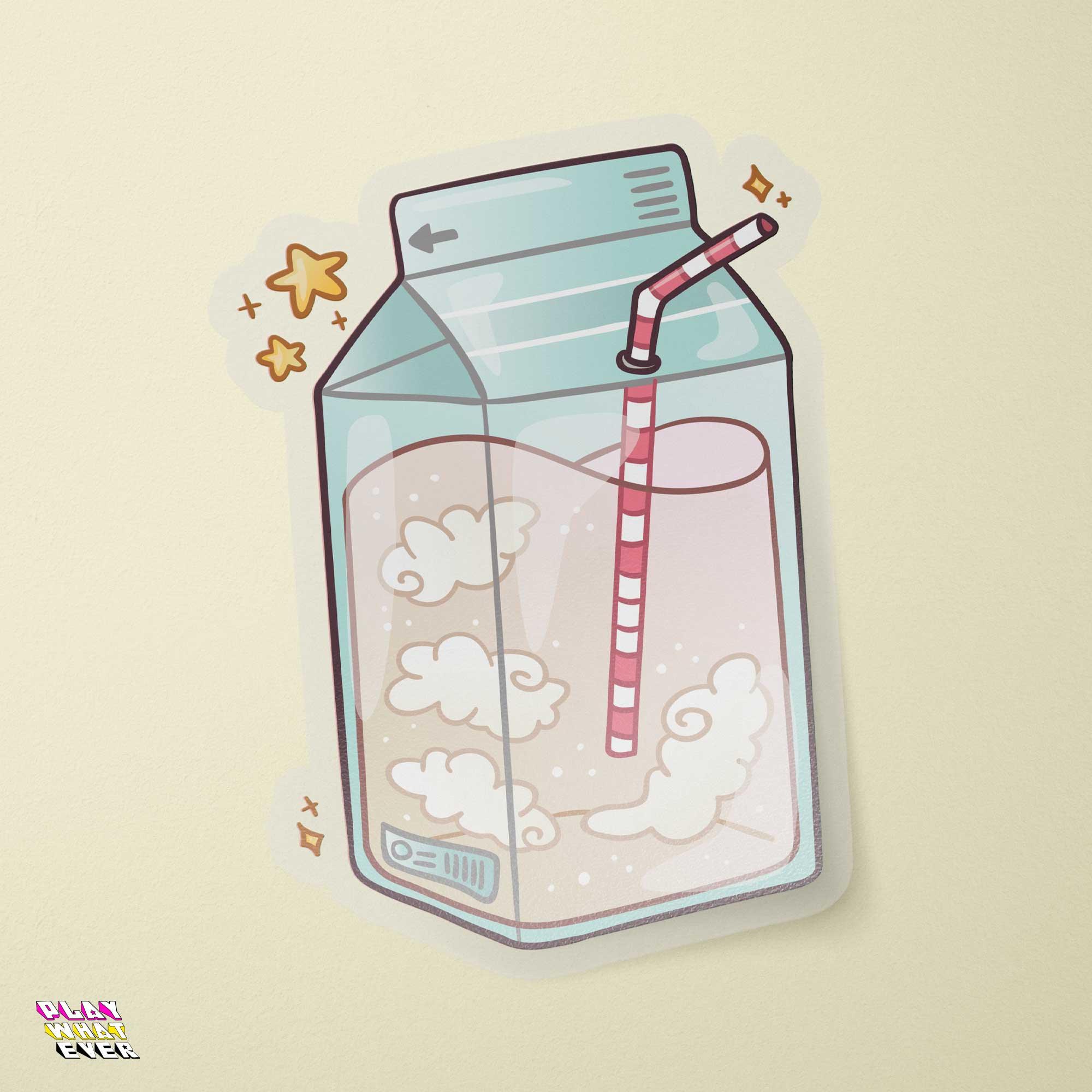 Lovely Milk Clouds and Stars Sticker