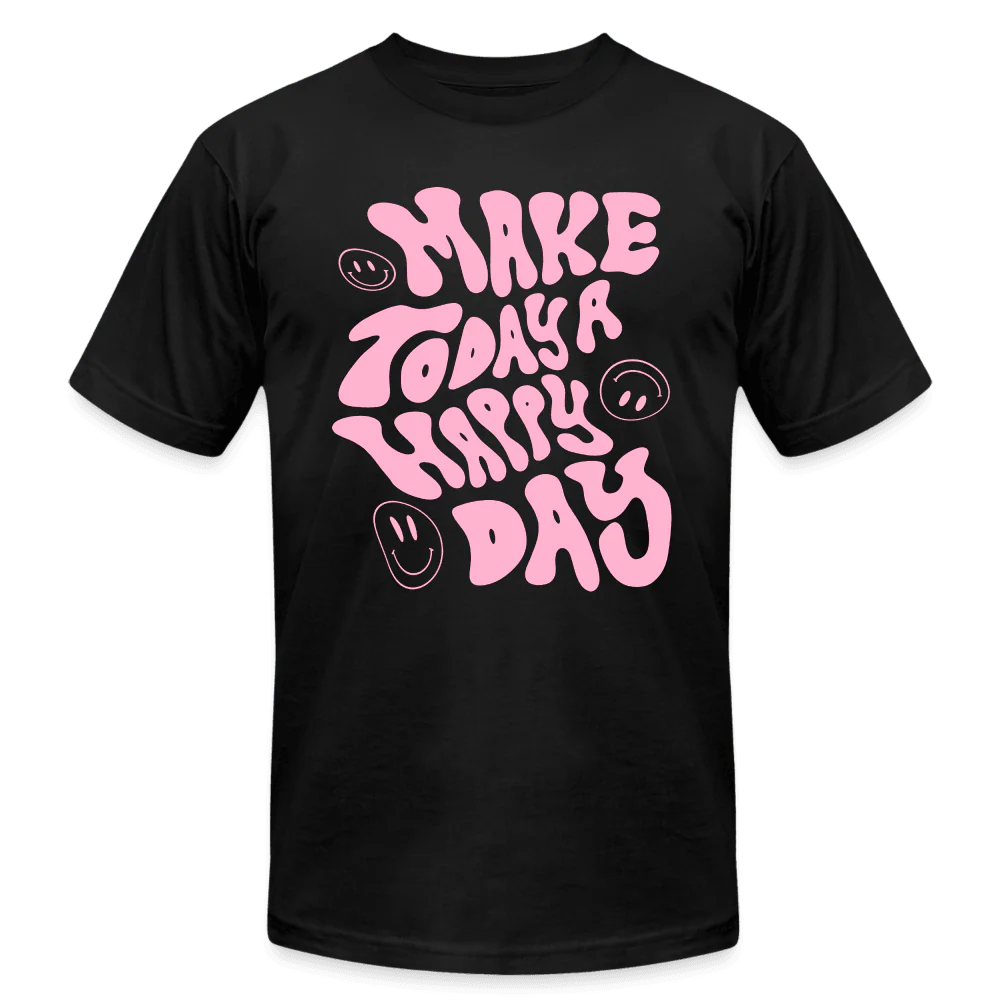 Make Today a Happy Day Smiley Face T-Shirt - Image 5