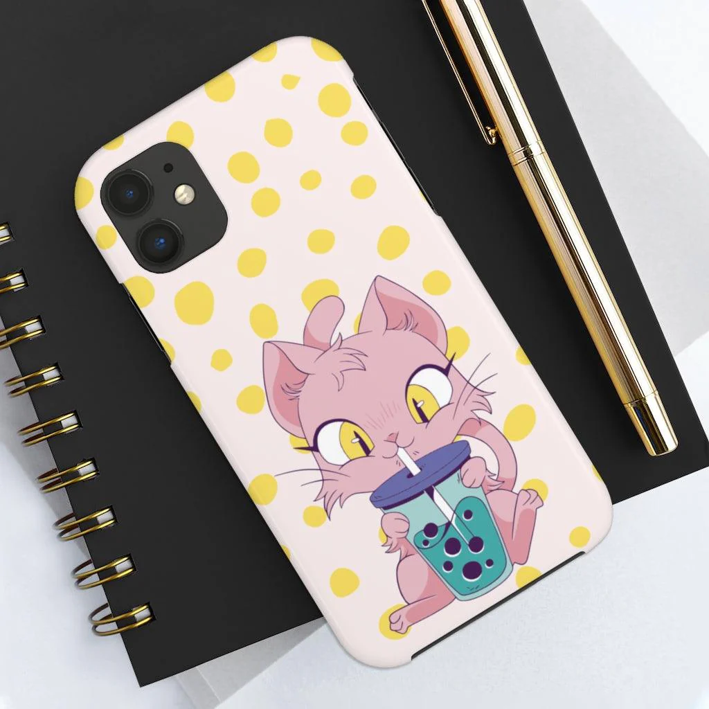 Meow Time for Boba! Tough Phone Case - Image 11