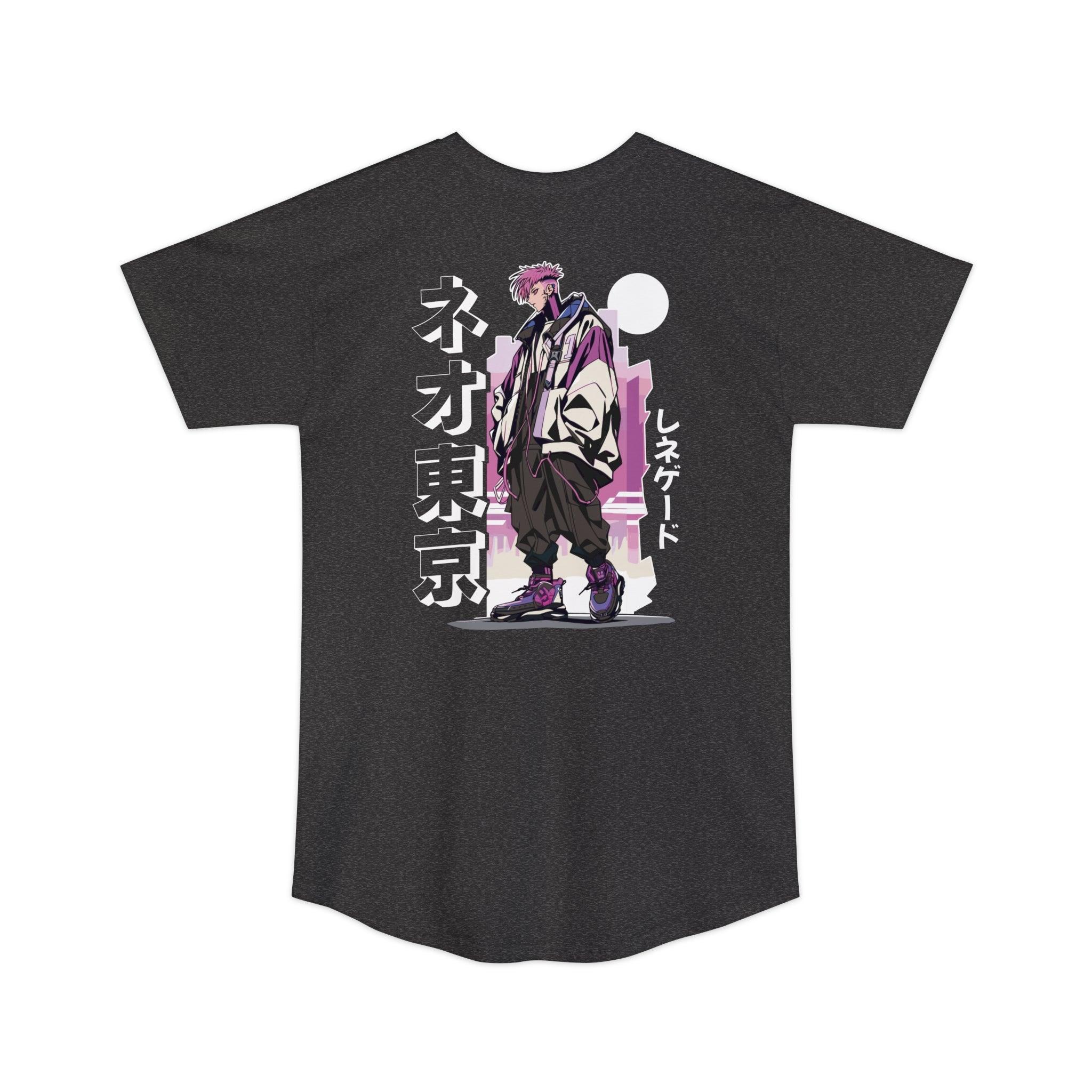 Metro Anime Punk Wanderer Unisex Long Body Urban Shirt - Image 3
